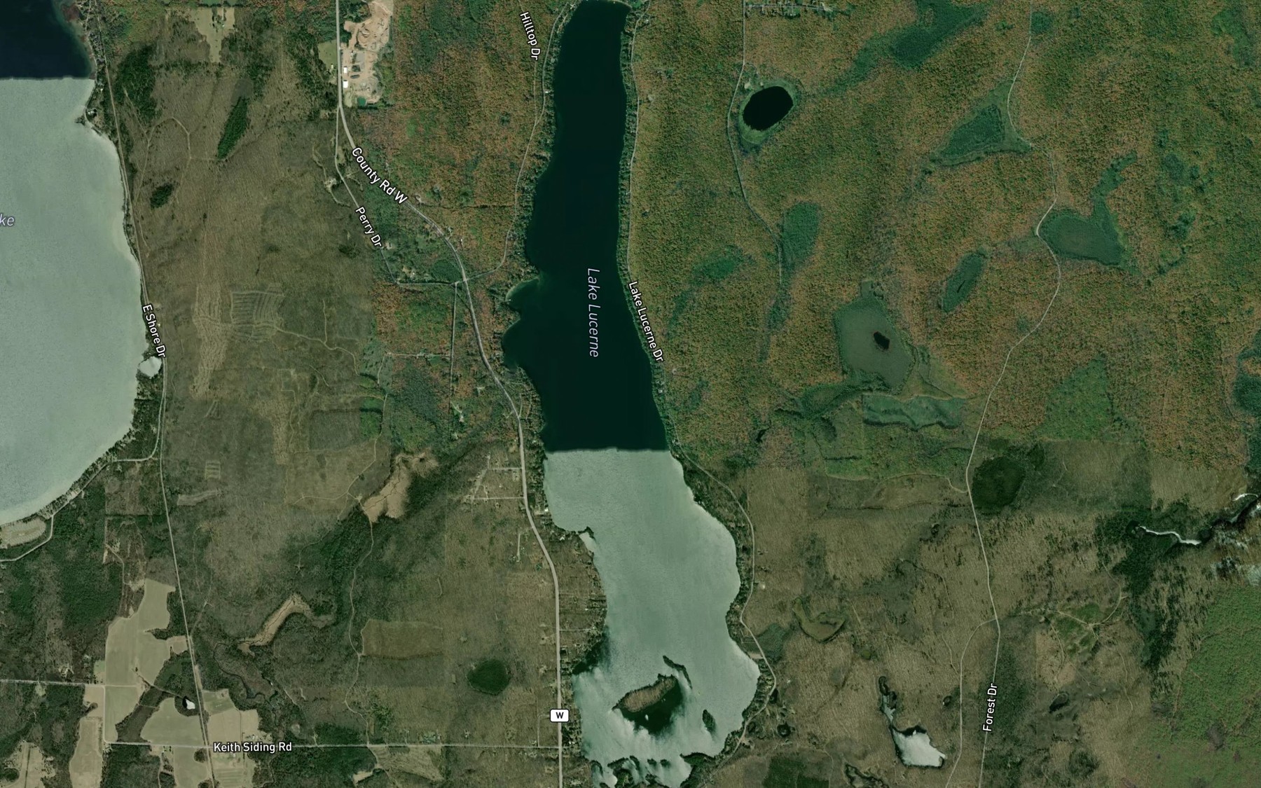 Satellite map of the Lake Lucerne