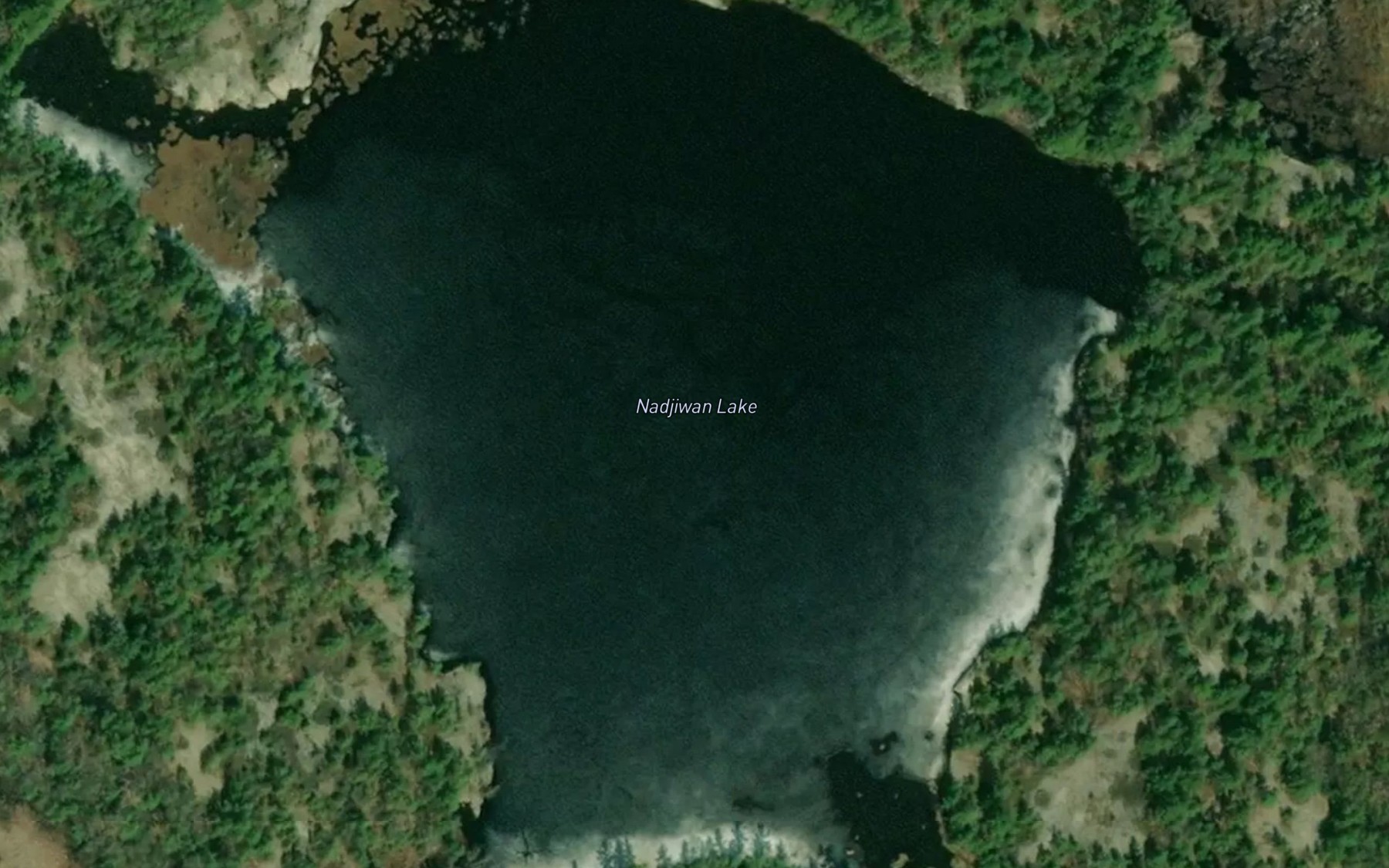 Satellite map of the Nadjiwan Lake