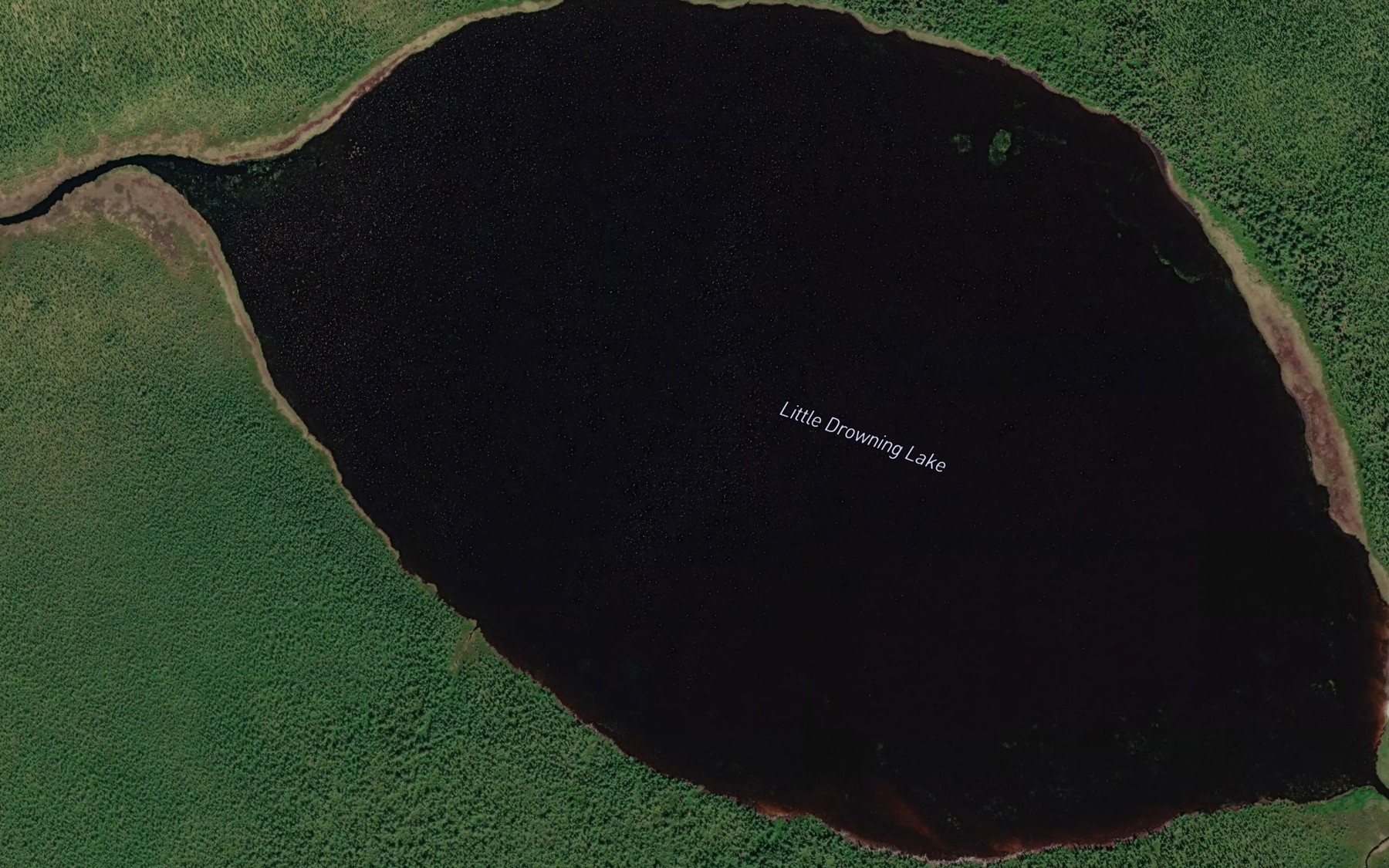 Satellite map of the Little Drowning Lake