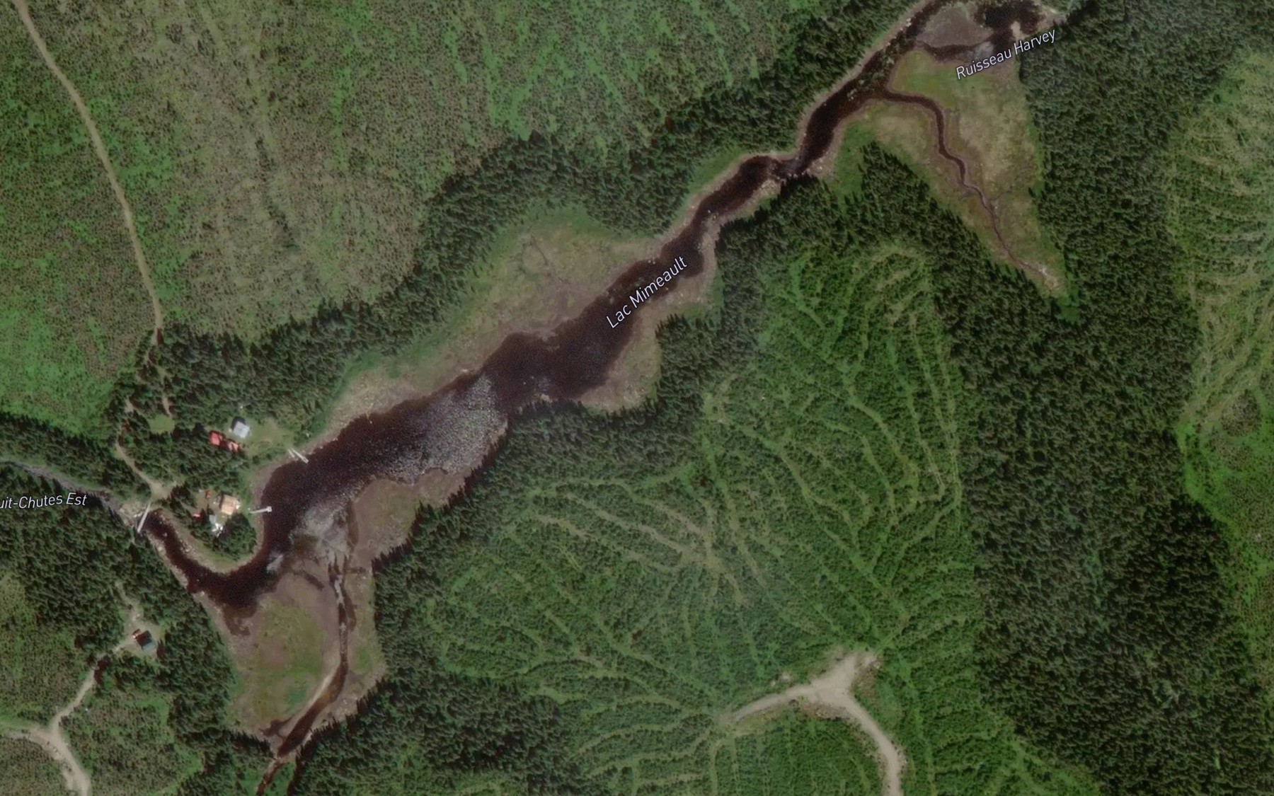 Satellite map of the Lac Mimeault