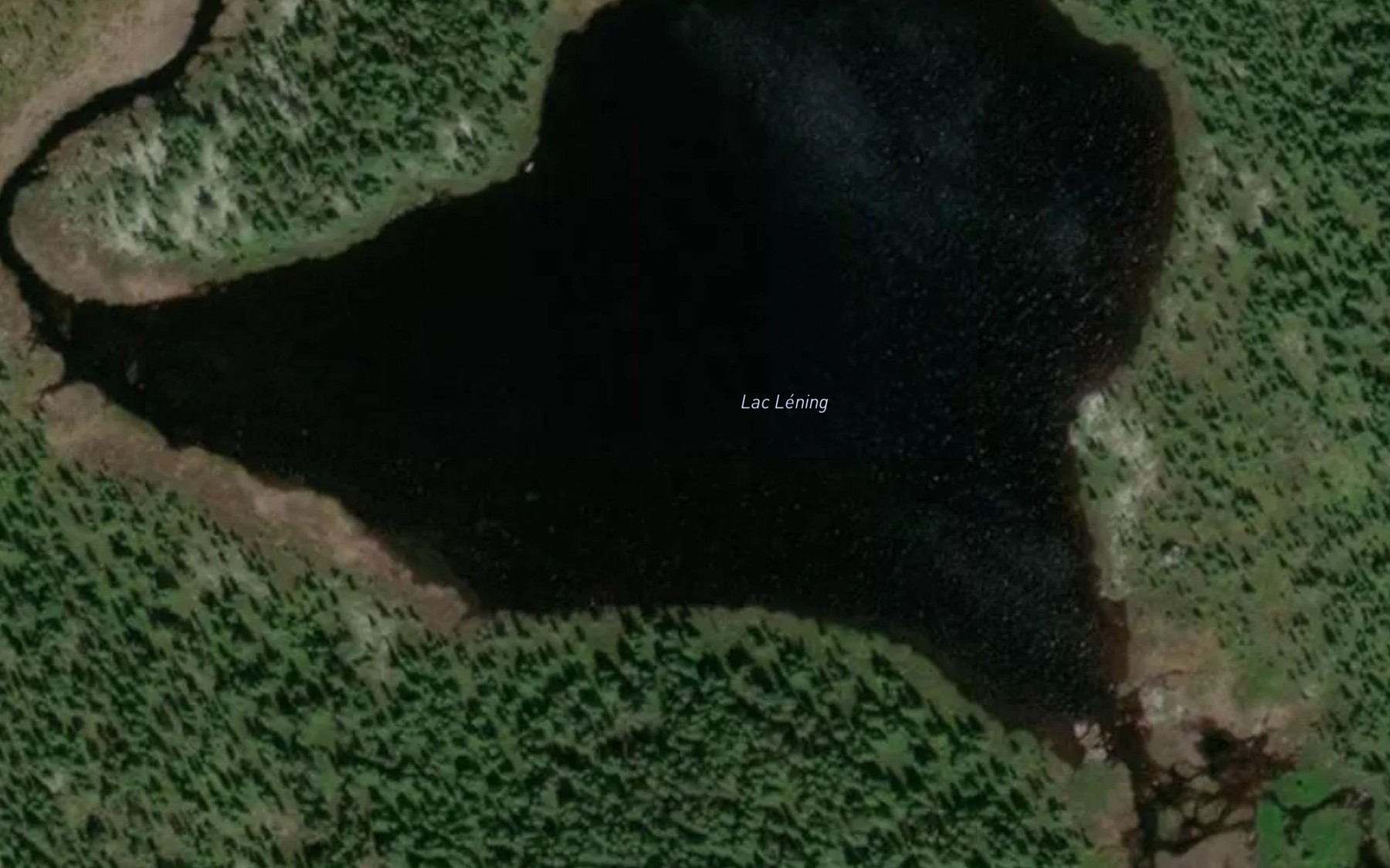 Satellite map of the Lac Lening