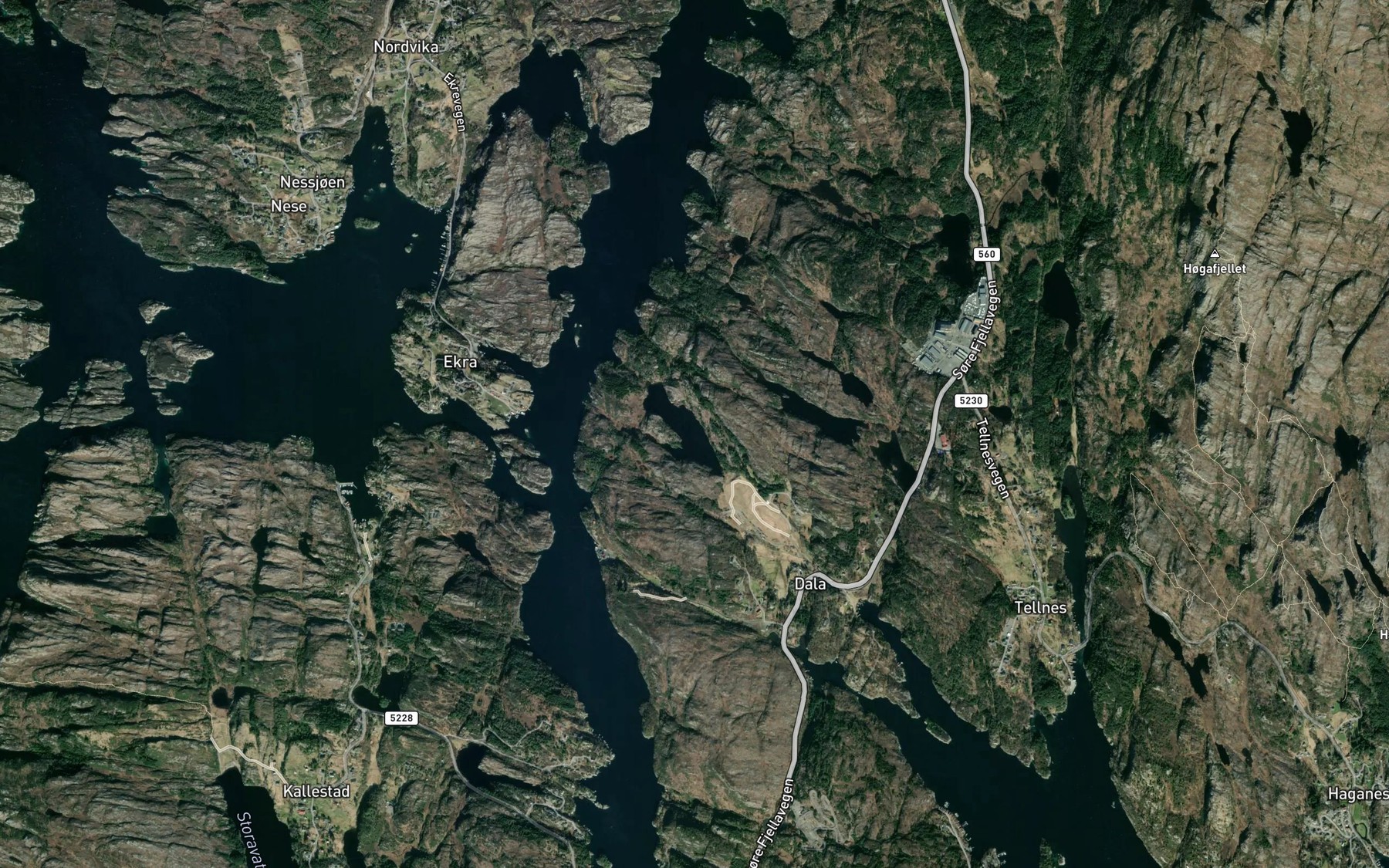 Satellite map of the Kyrkjevikvatnet