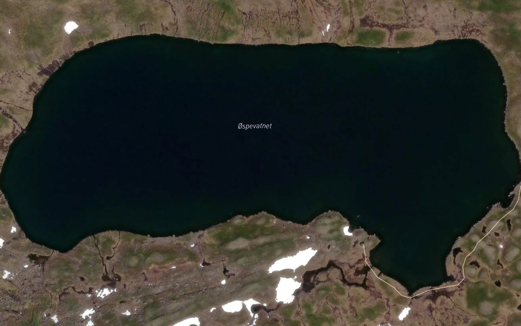 Satellite map of the Ospevatnet
