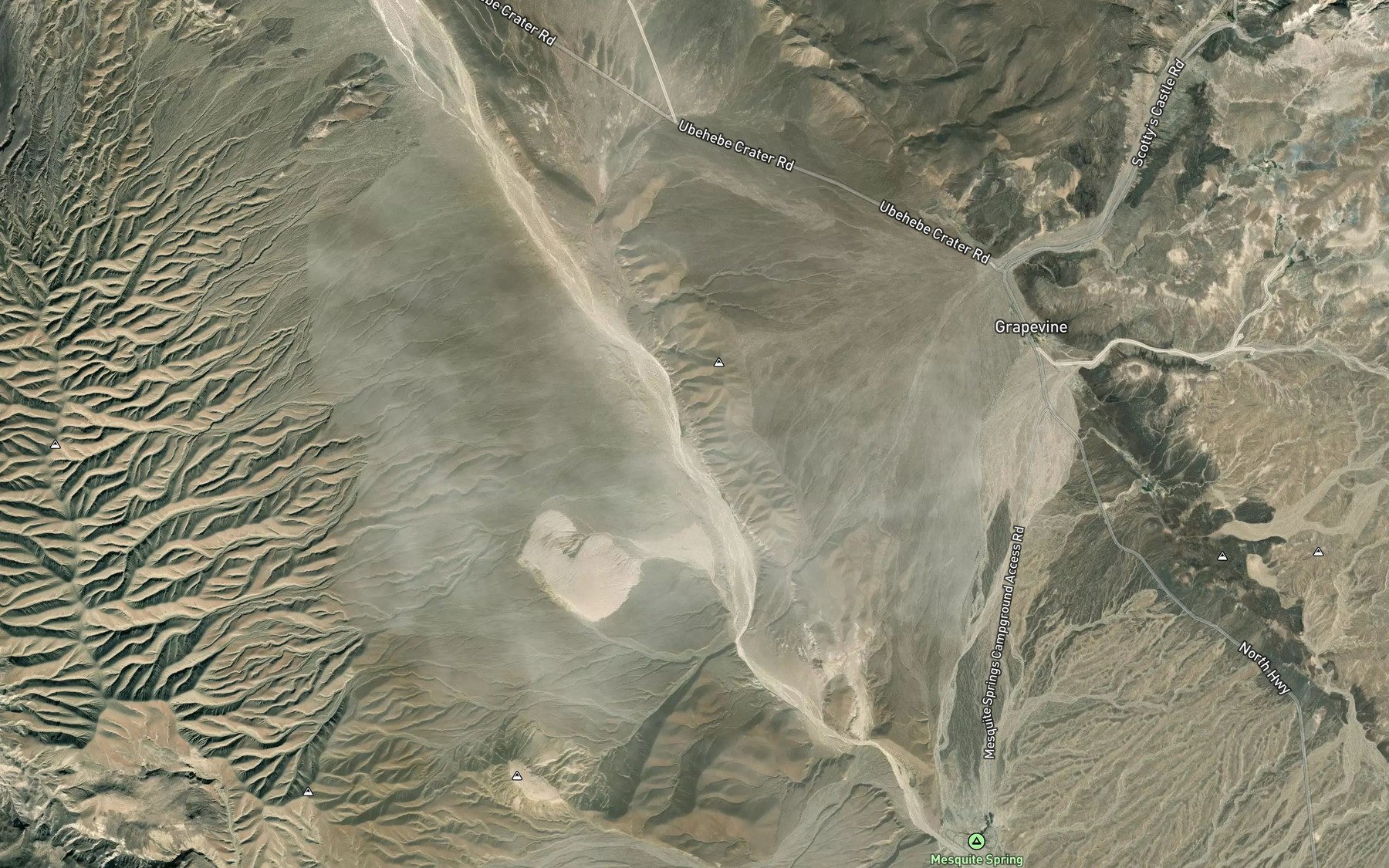 Satellite map of the Little Grapevine Creek