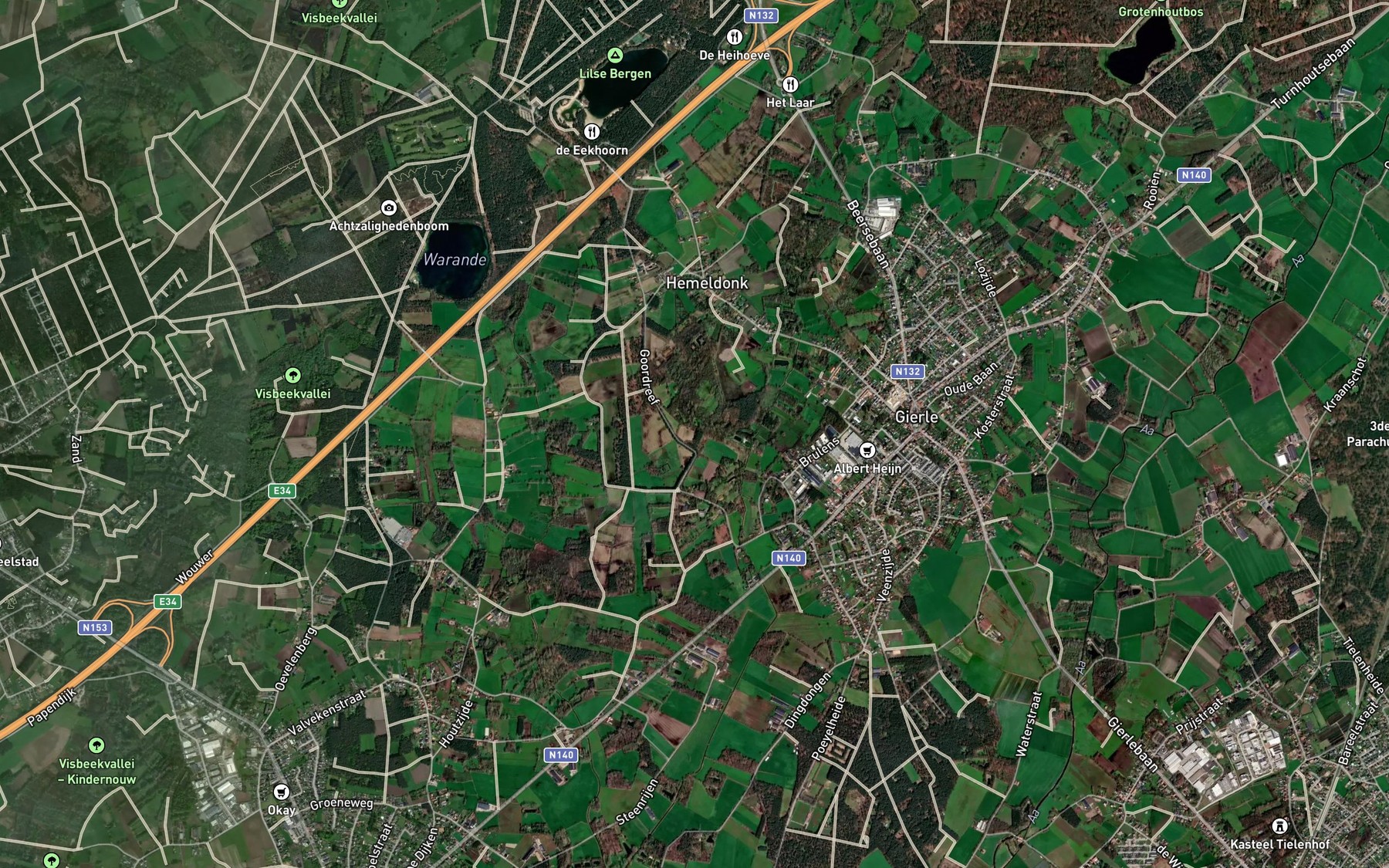 Satellite map of the Broek Beek