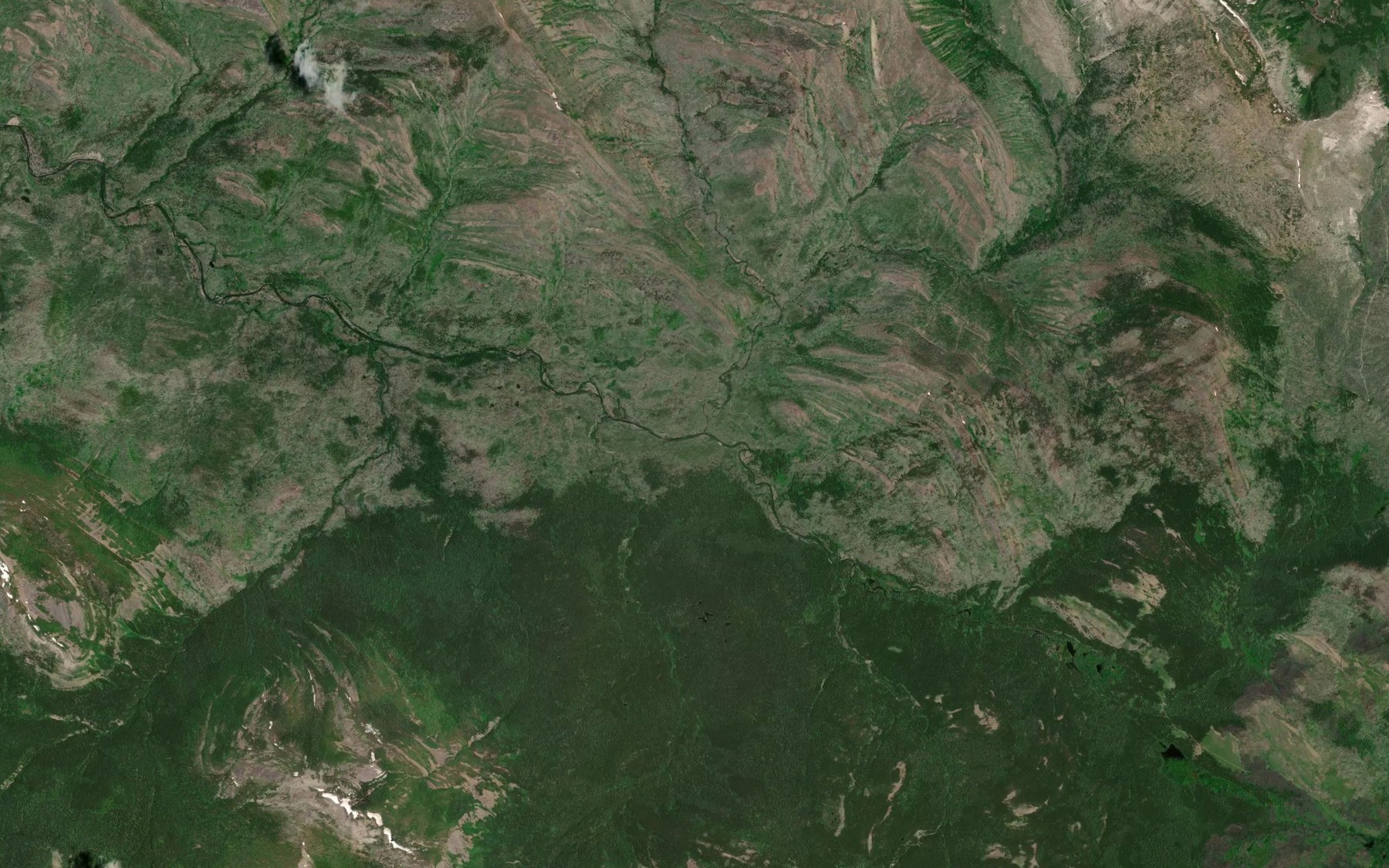 Satellite map of the Woods Creek