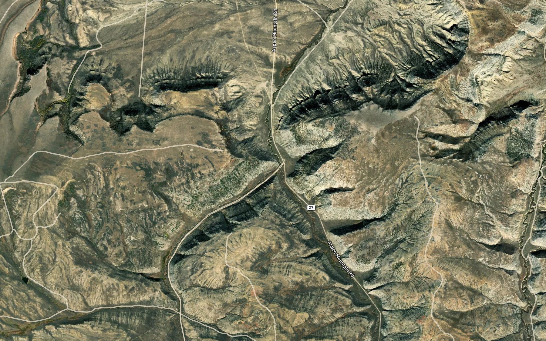 Satellite map of the Beans Spring Creek