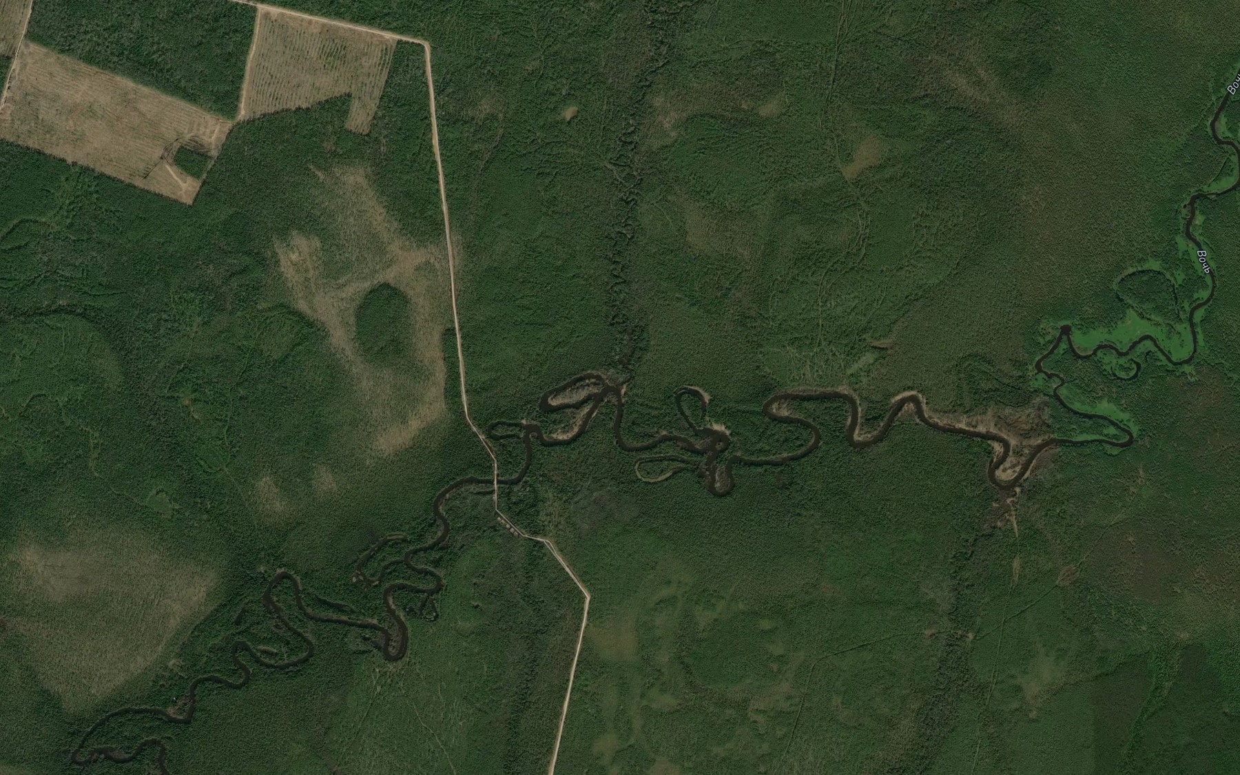 Satellite map of the Berezovka