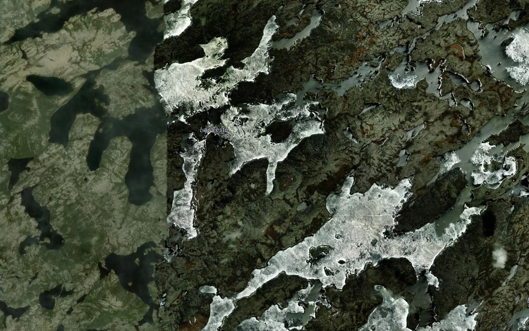 Satellite map of the Lac Teste