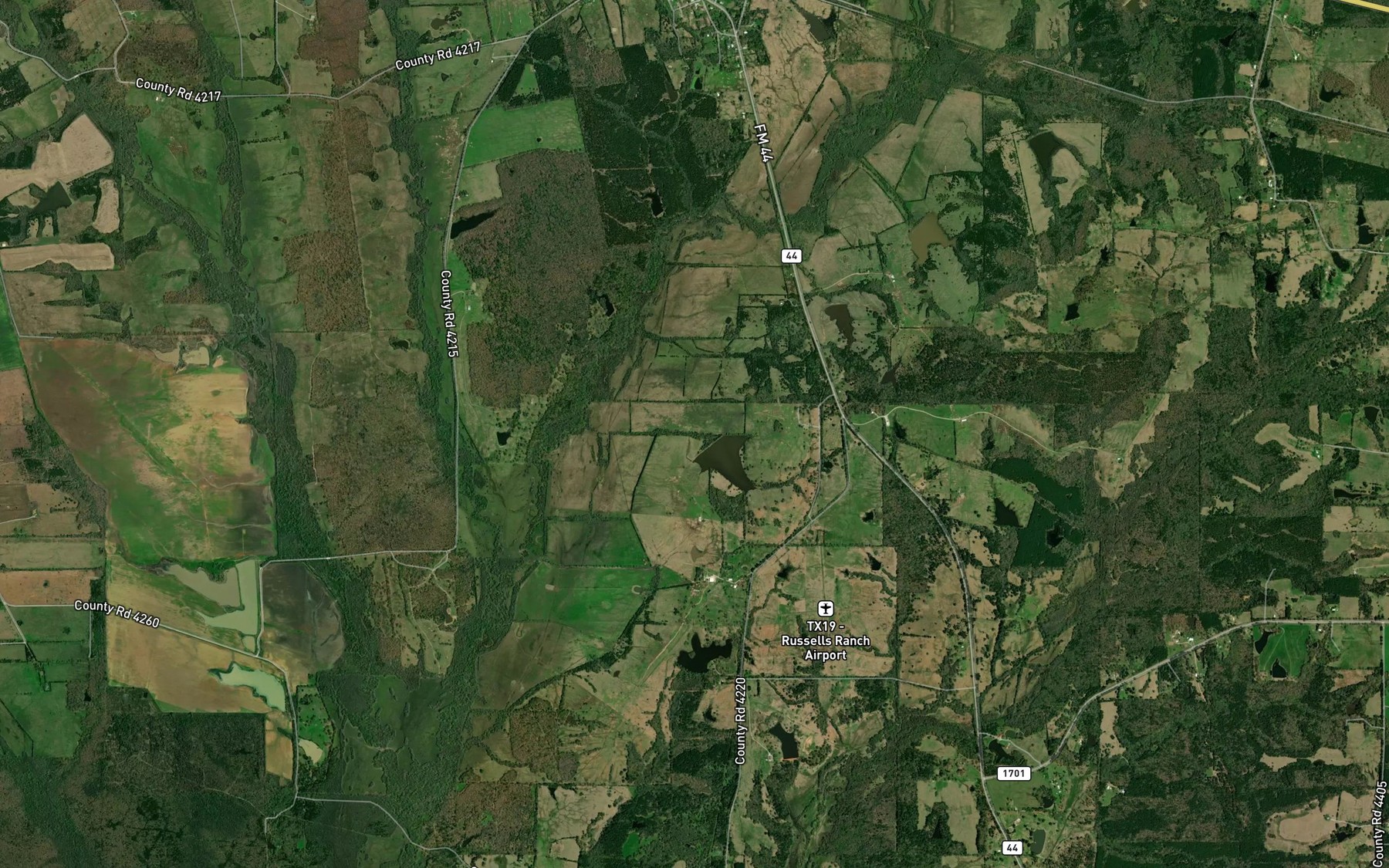 Satellite map of the Russell Lake 2