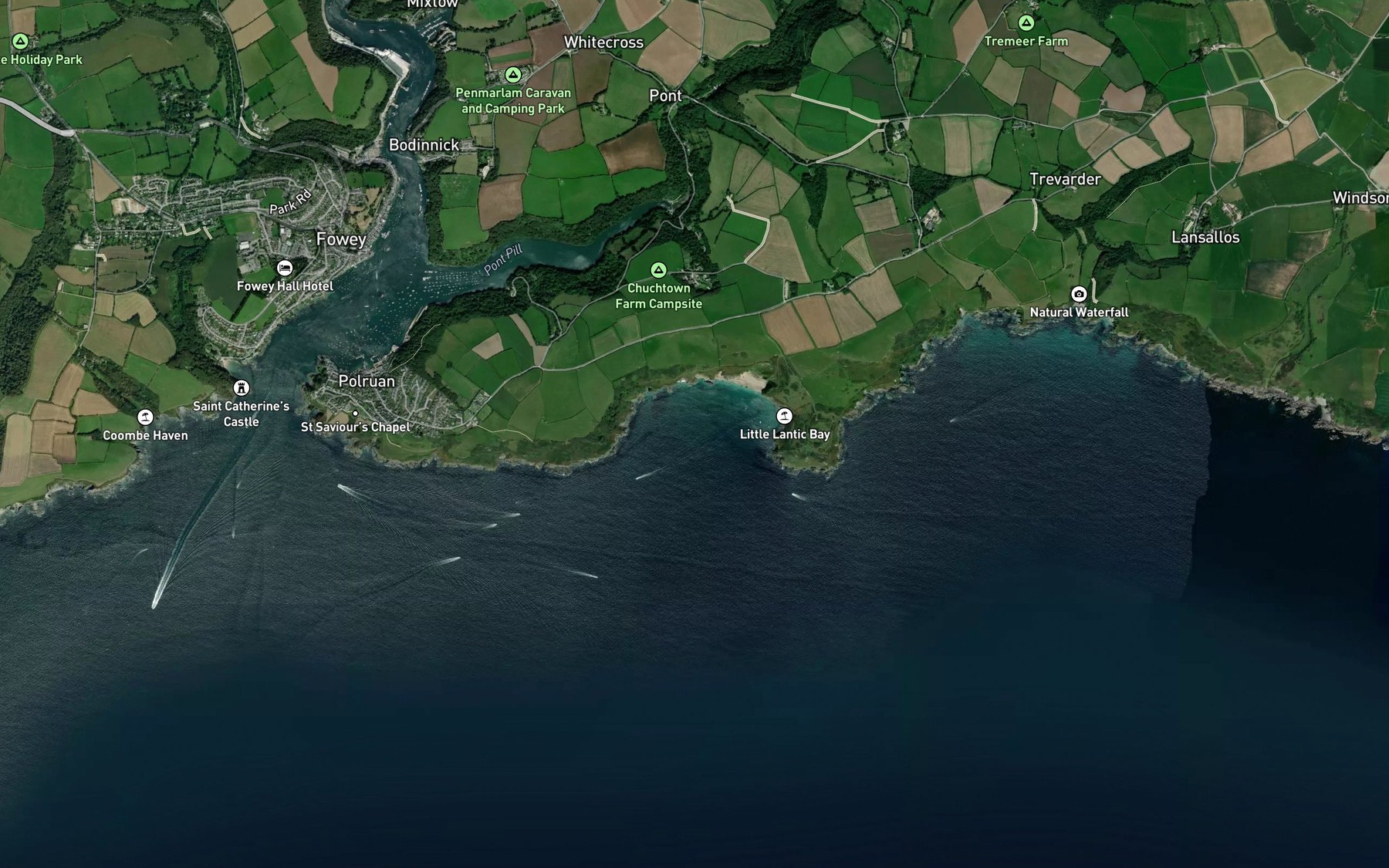 Satellite map of the Lantic Bay