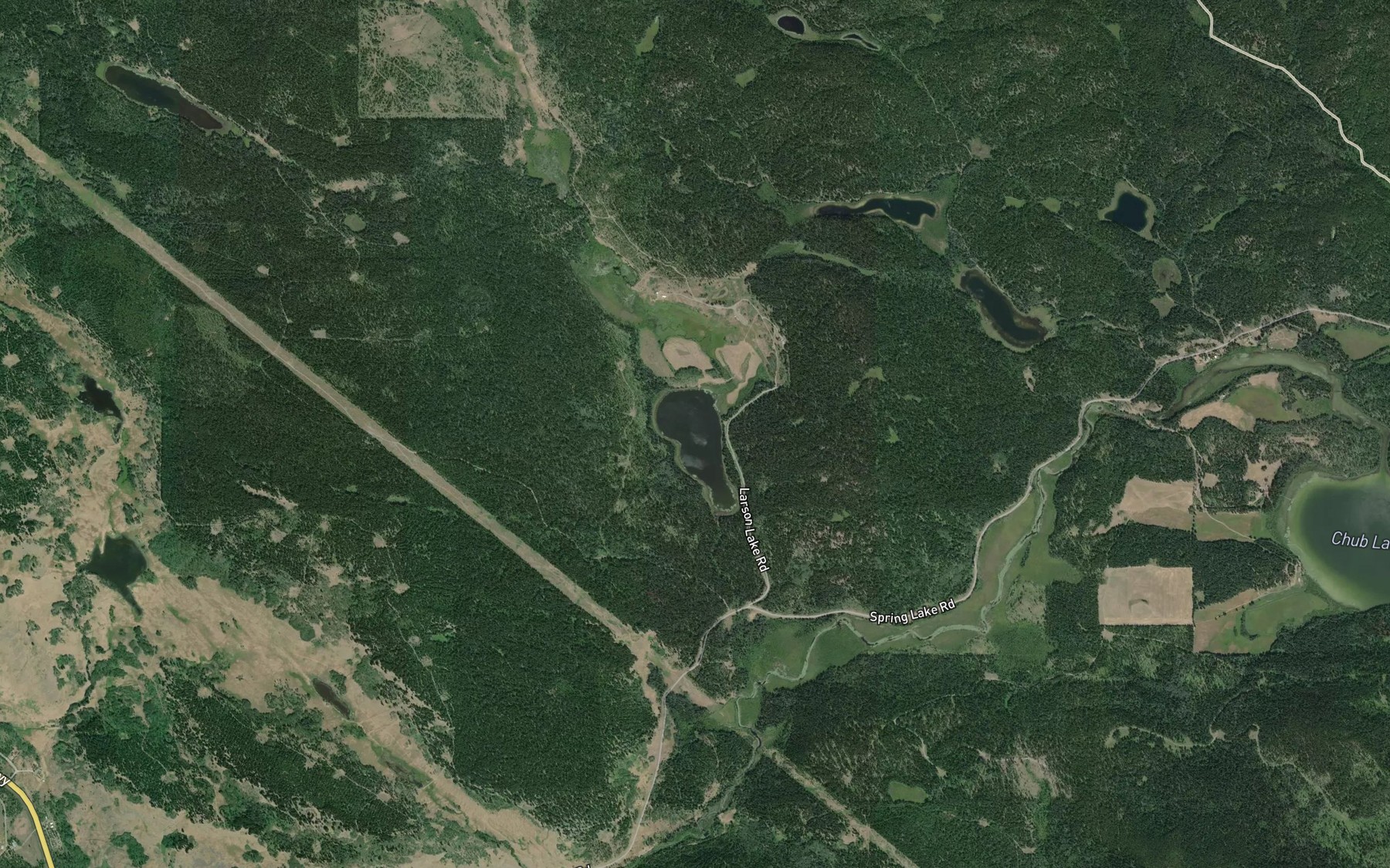 Satellite map of the Larsen Lake