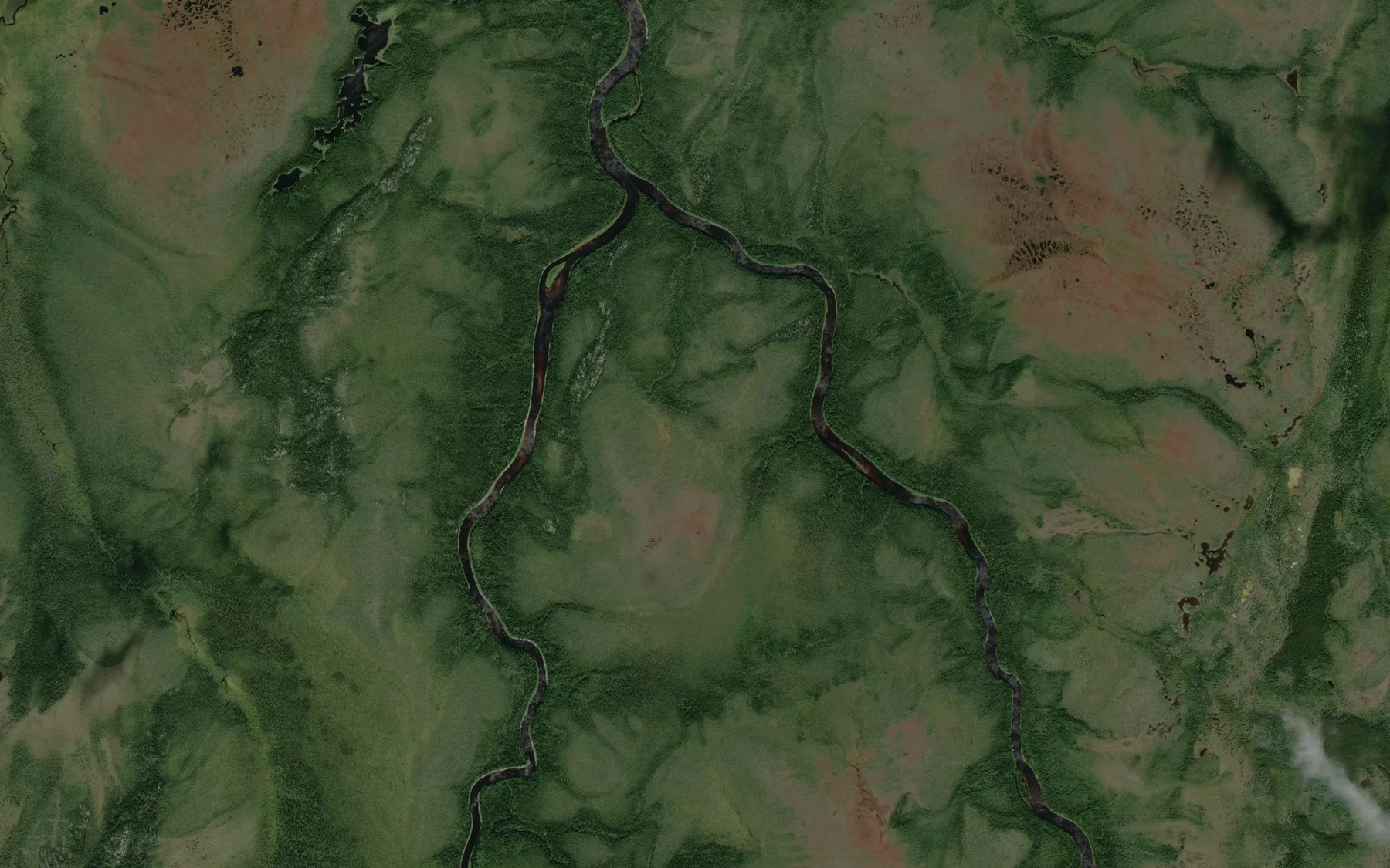 Satellite map of the Wawagigamau River