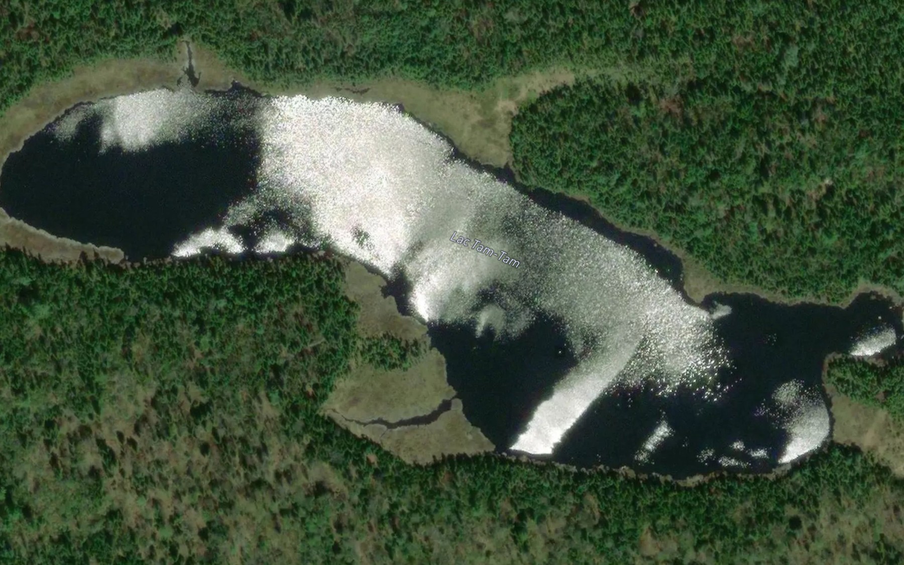 Satellite map of the Lac Tam-Tam