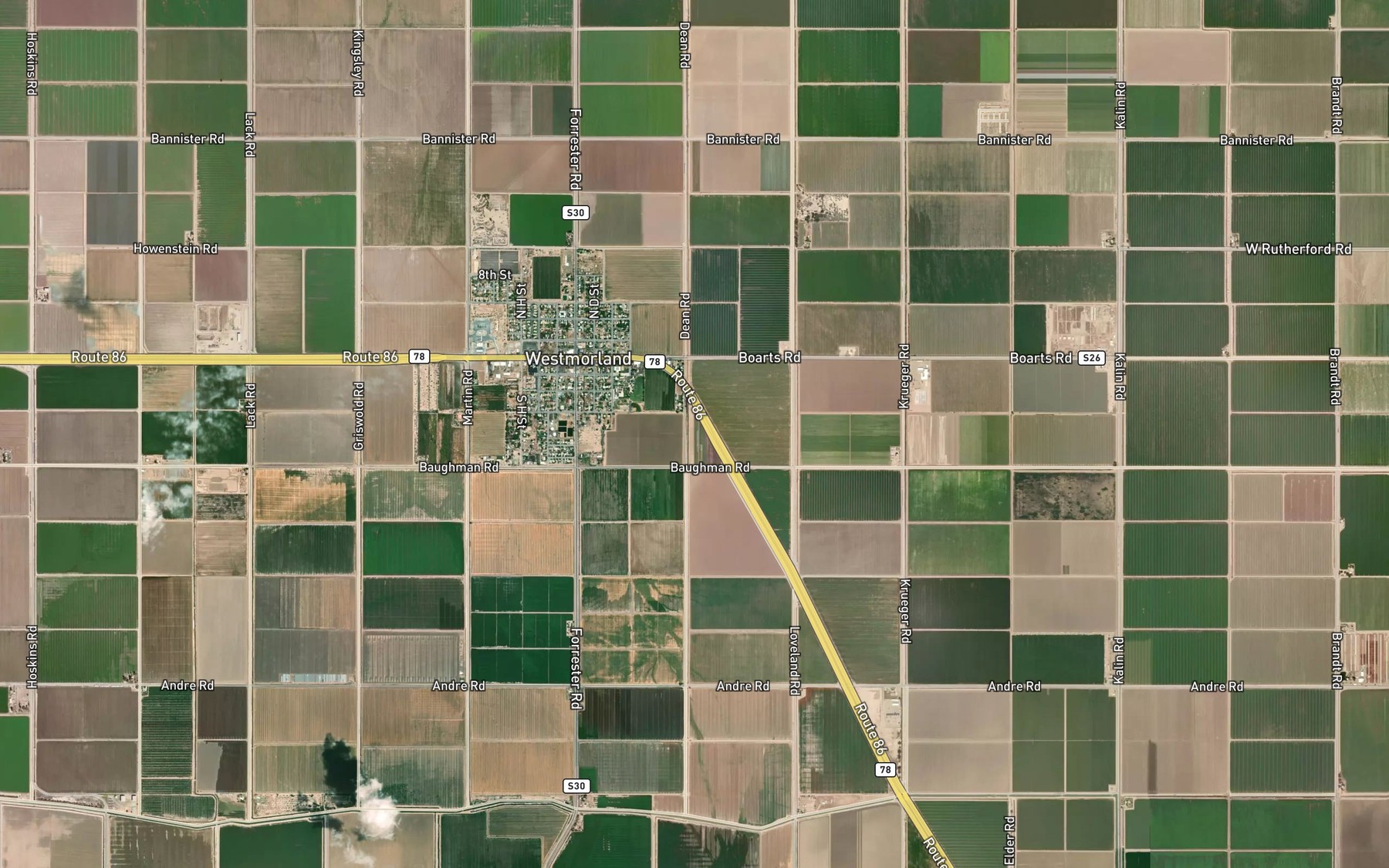 Satellite map of the Trifolium Four Drain