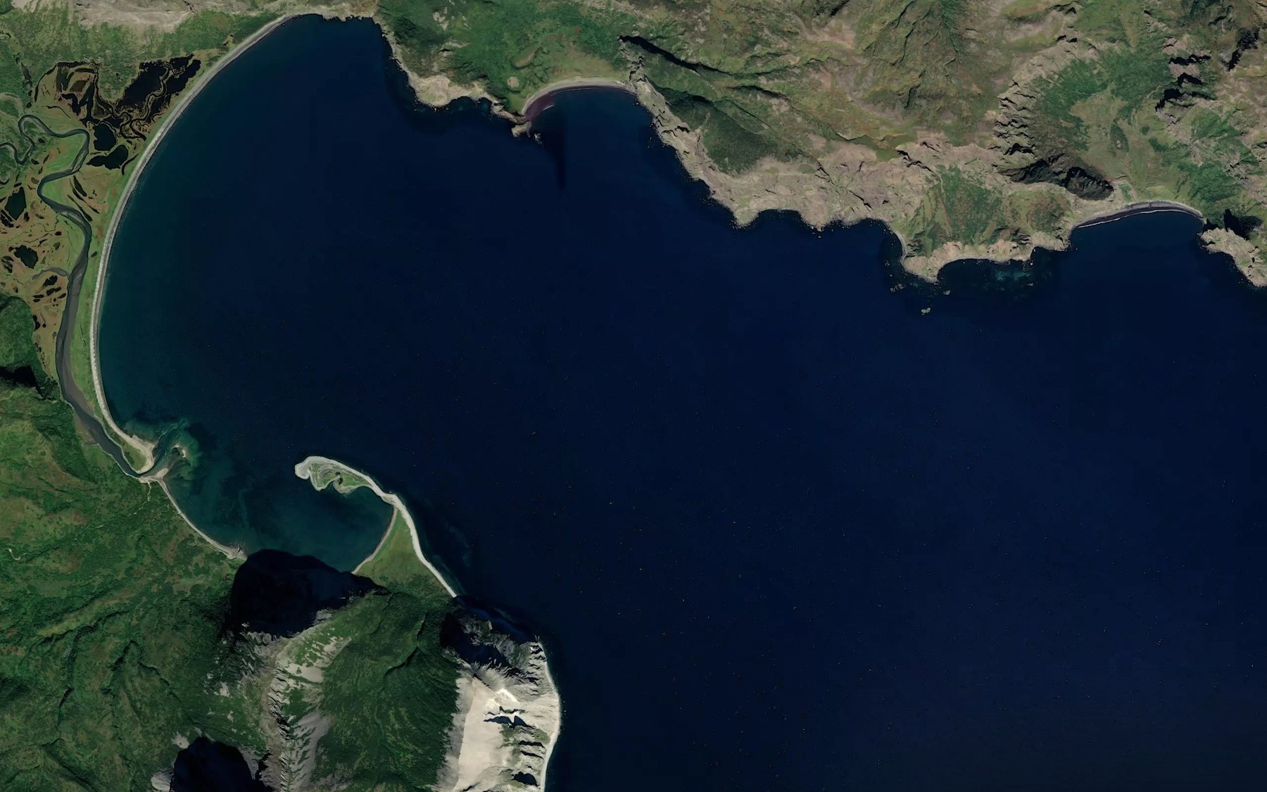 Satellite map of the Hook Bay