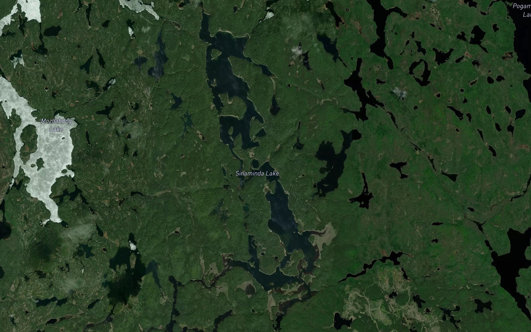 Satellite map of the Sinaminda Lake