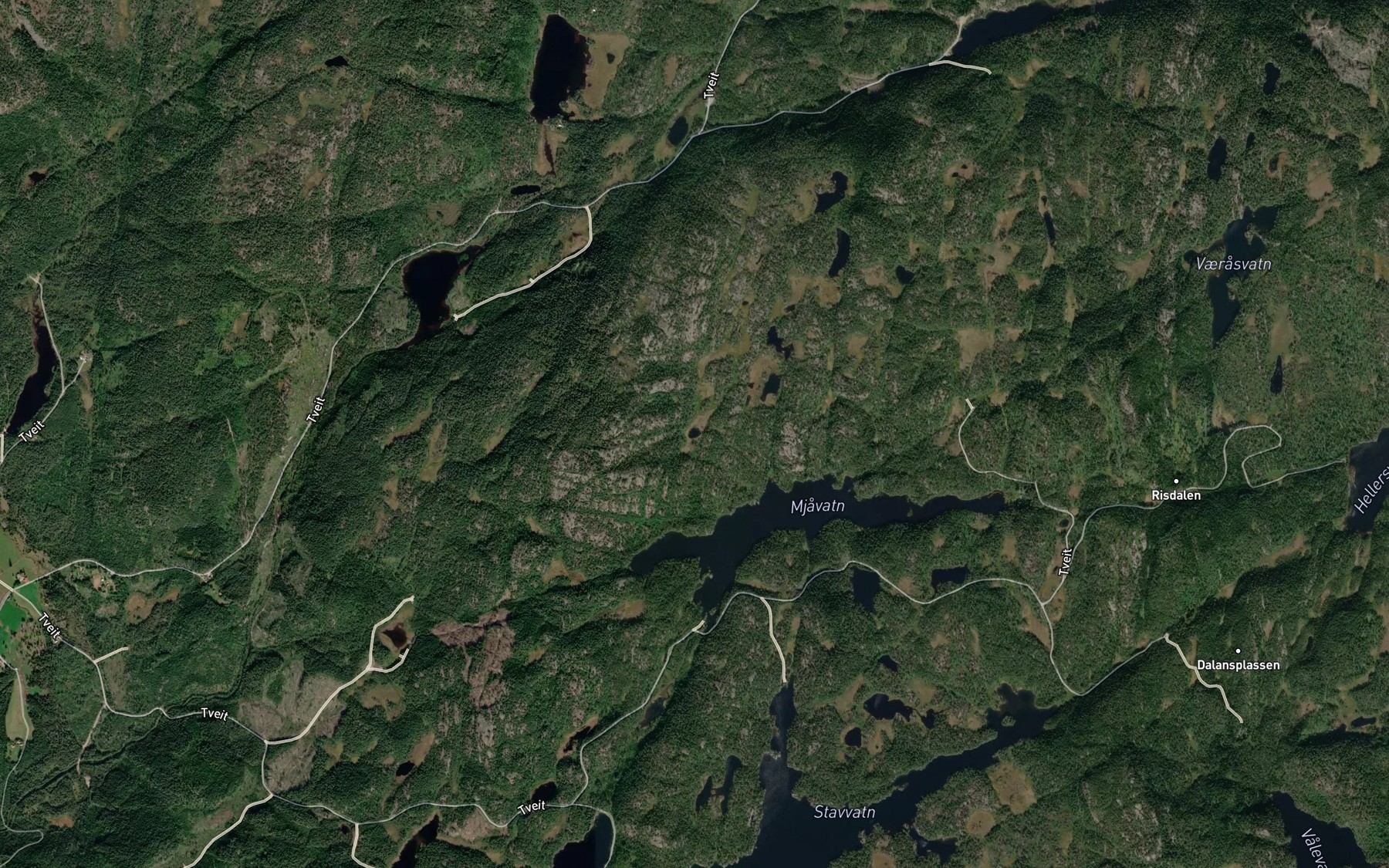 Satellite map of the Knutetjonn,vestre