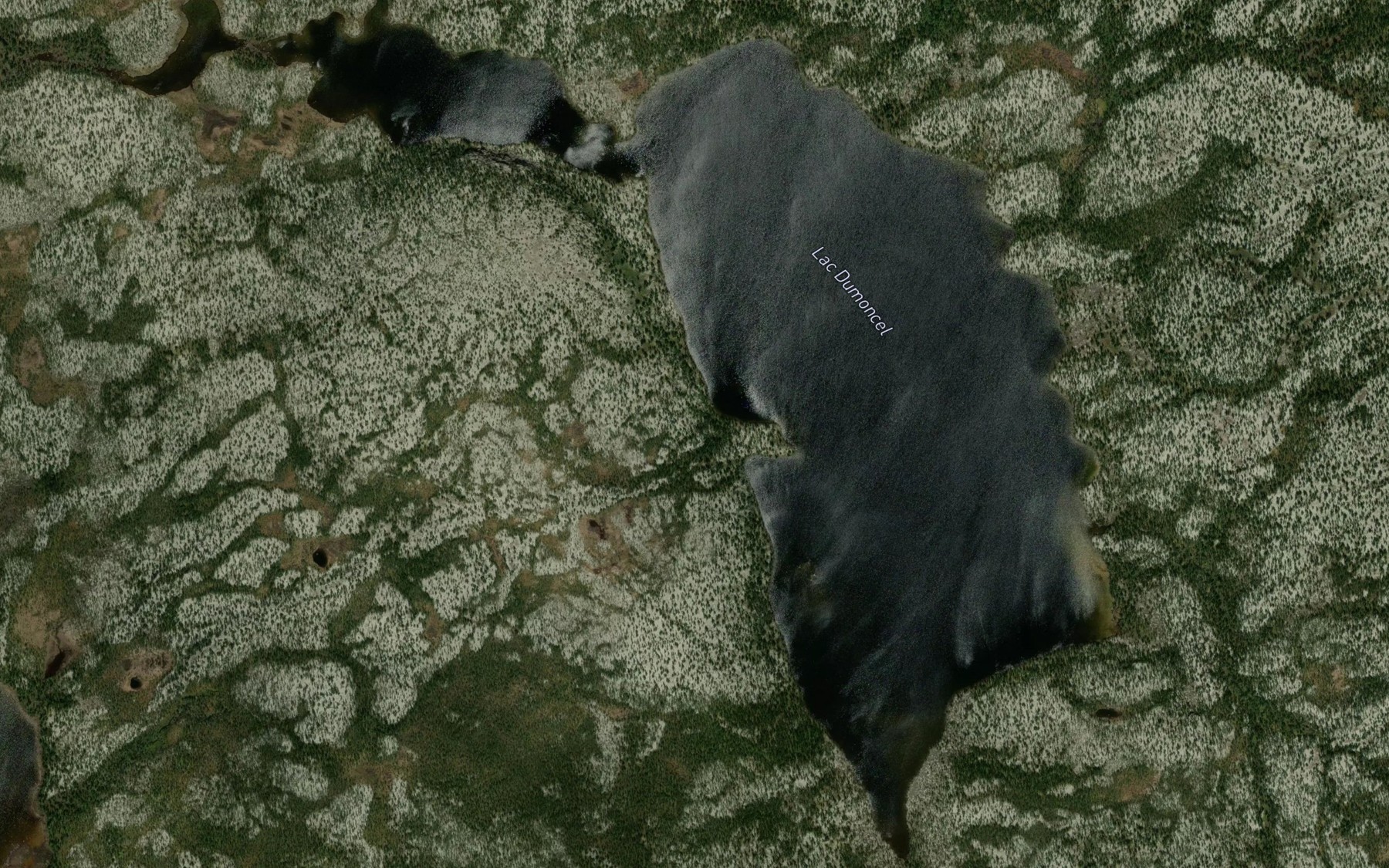 Satellite map of the Lac Dumoncel