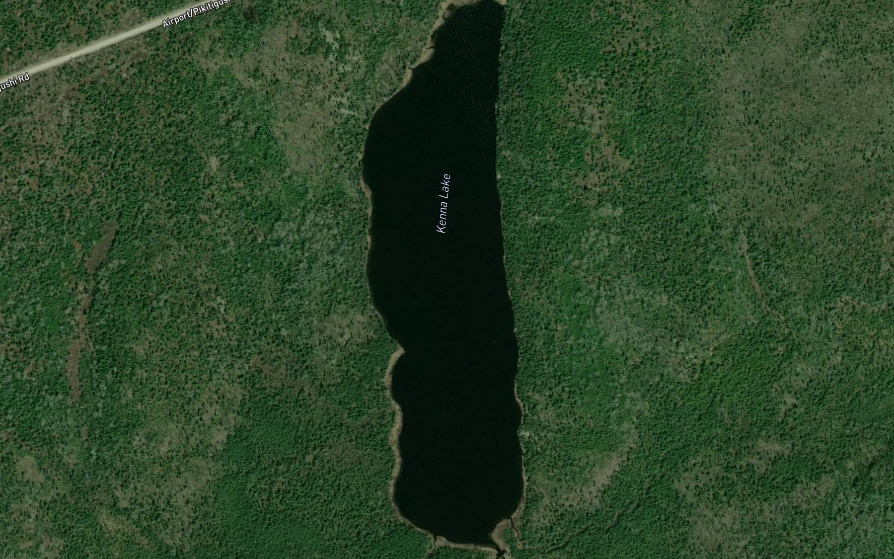 Satellite map of the Kenna Lake