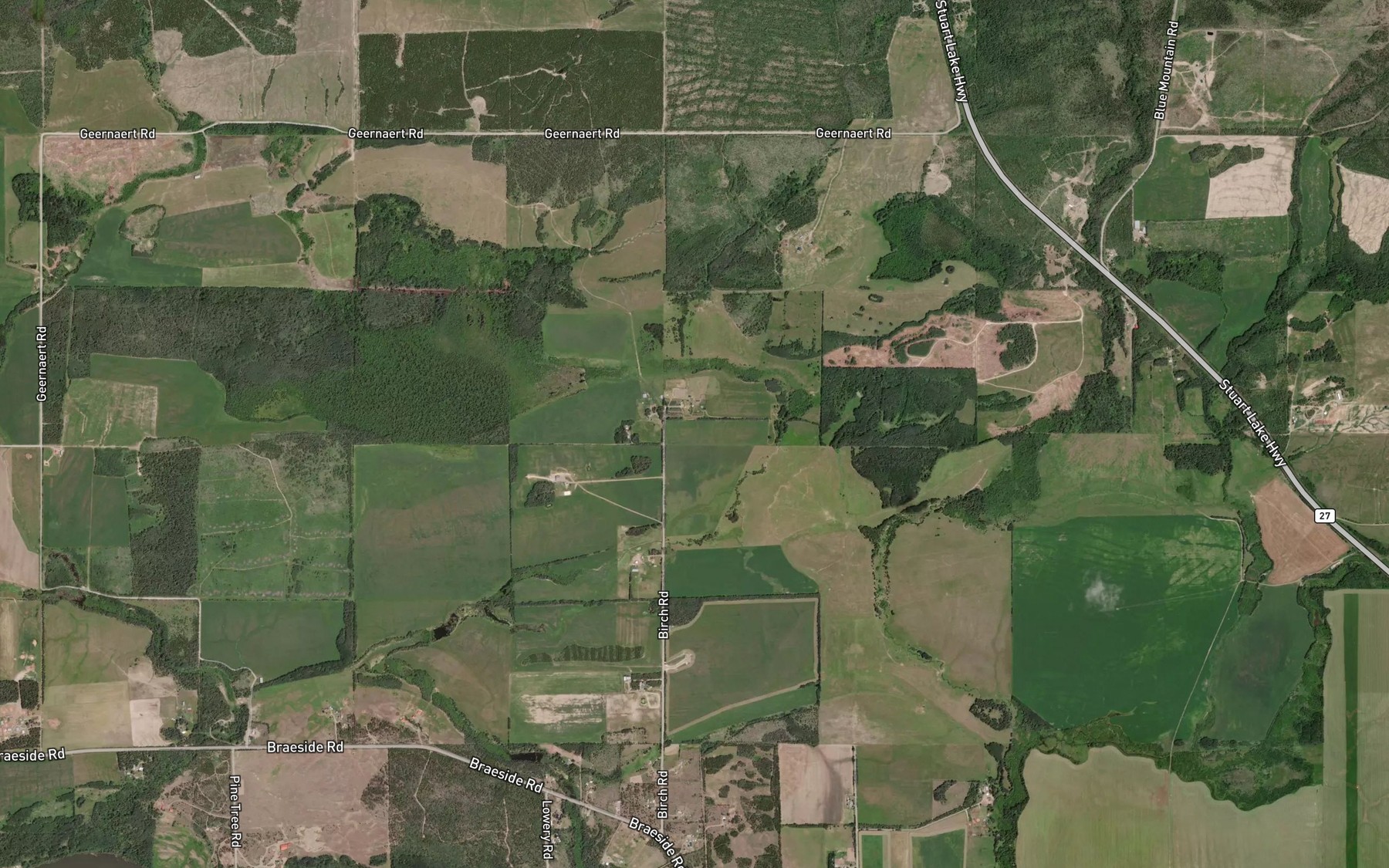 Satellite map of the Upper Moss Creek