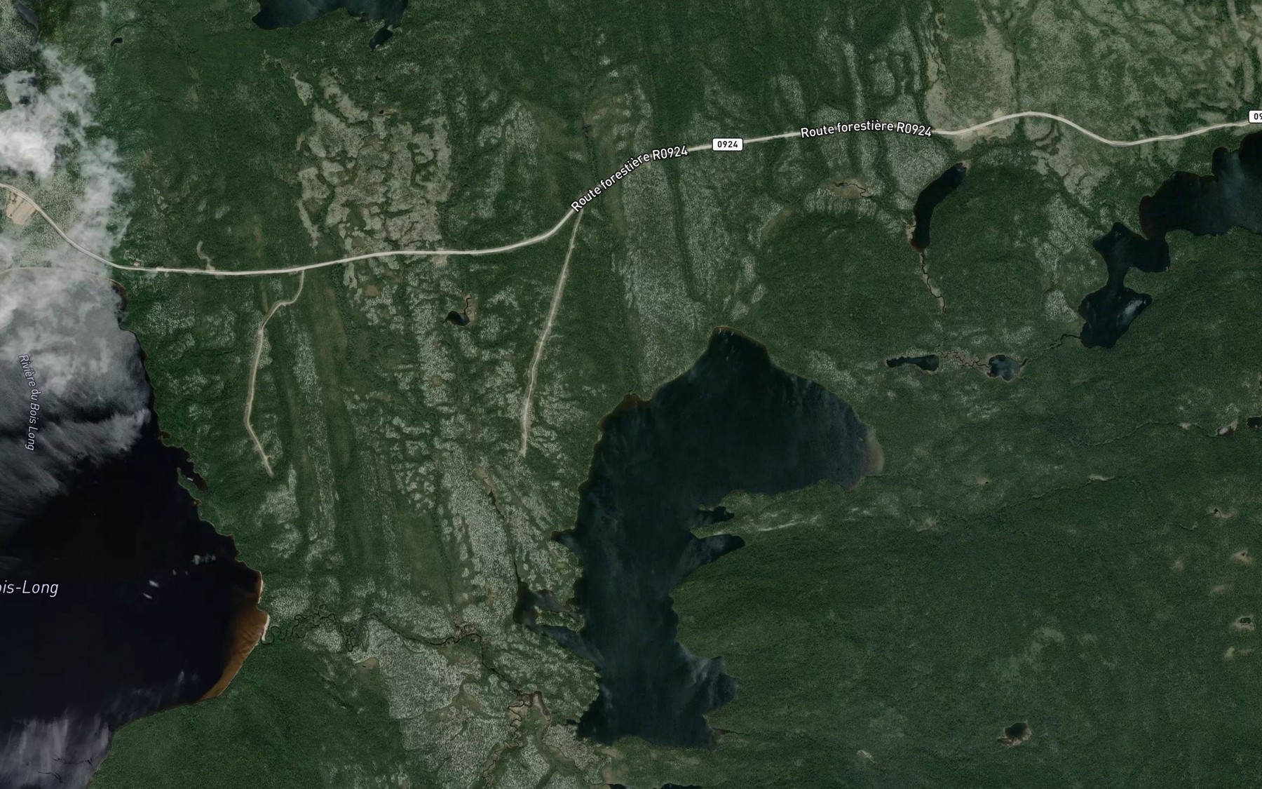 Satellite map of the Ruisseau Saint-Jean