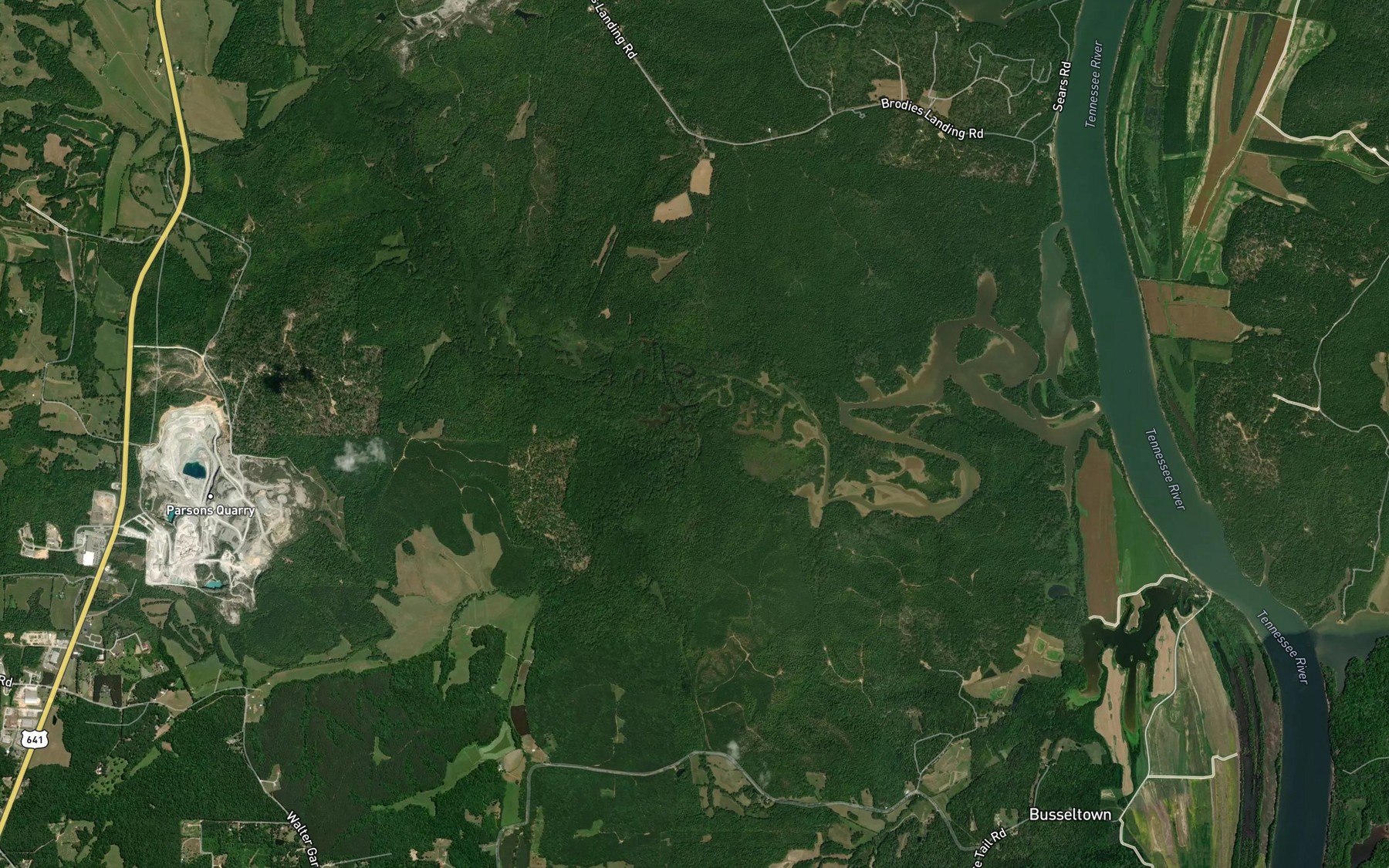 Satellite map of the Terrapin Creek