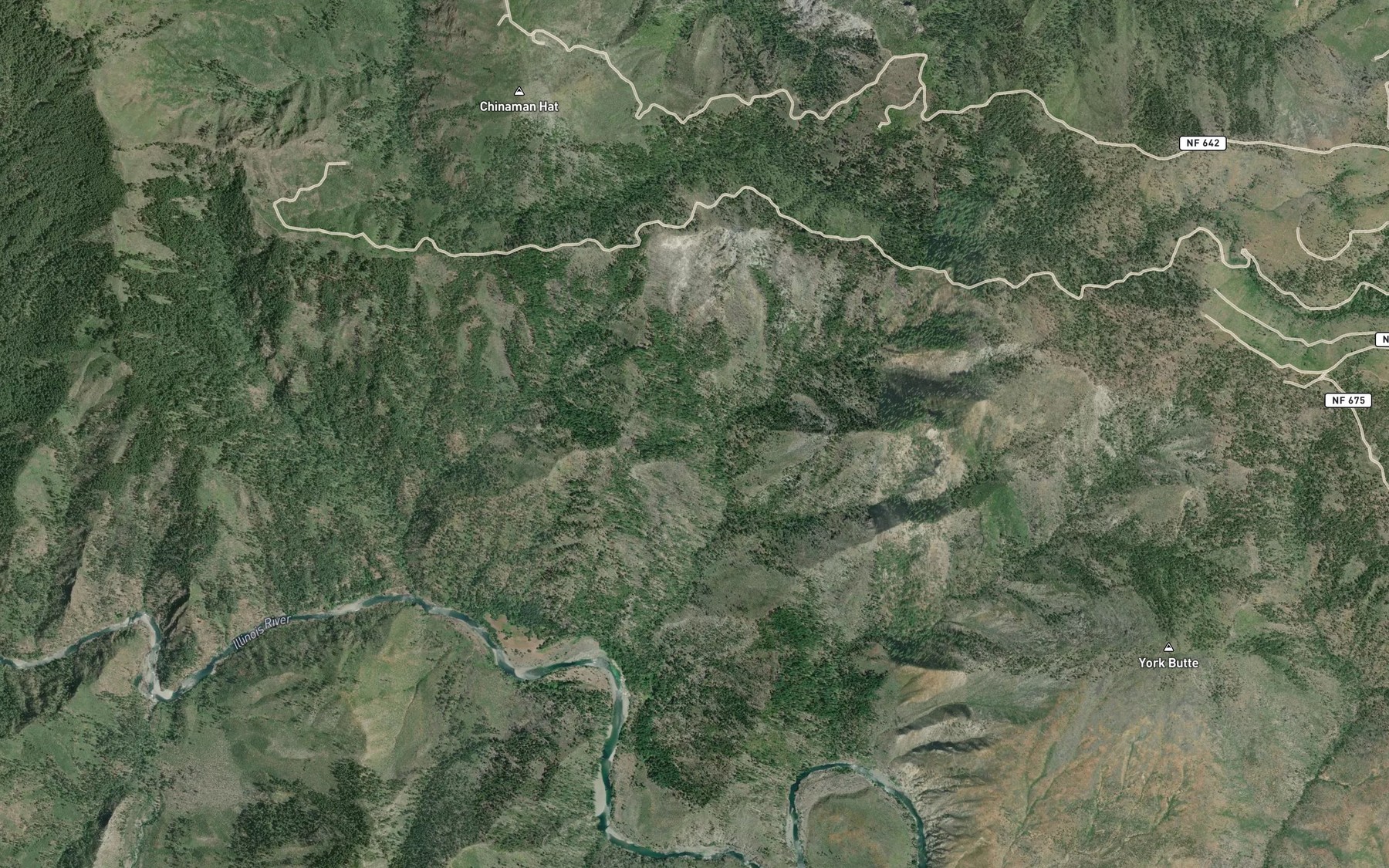 Satellite map of the East Fork Pine Creek