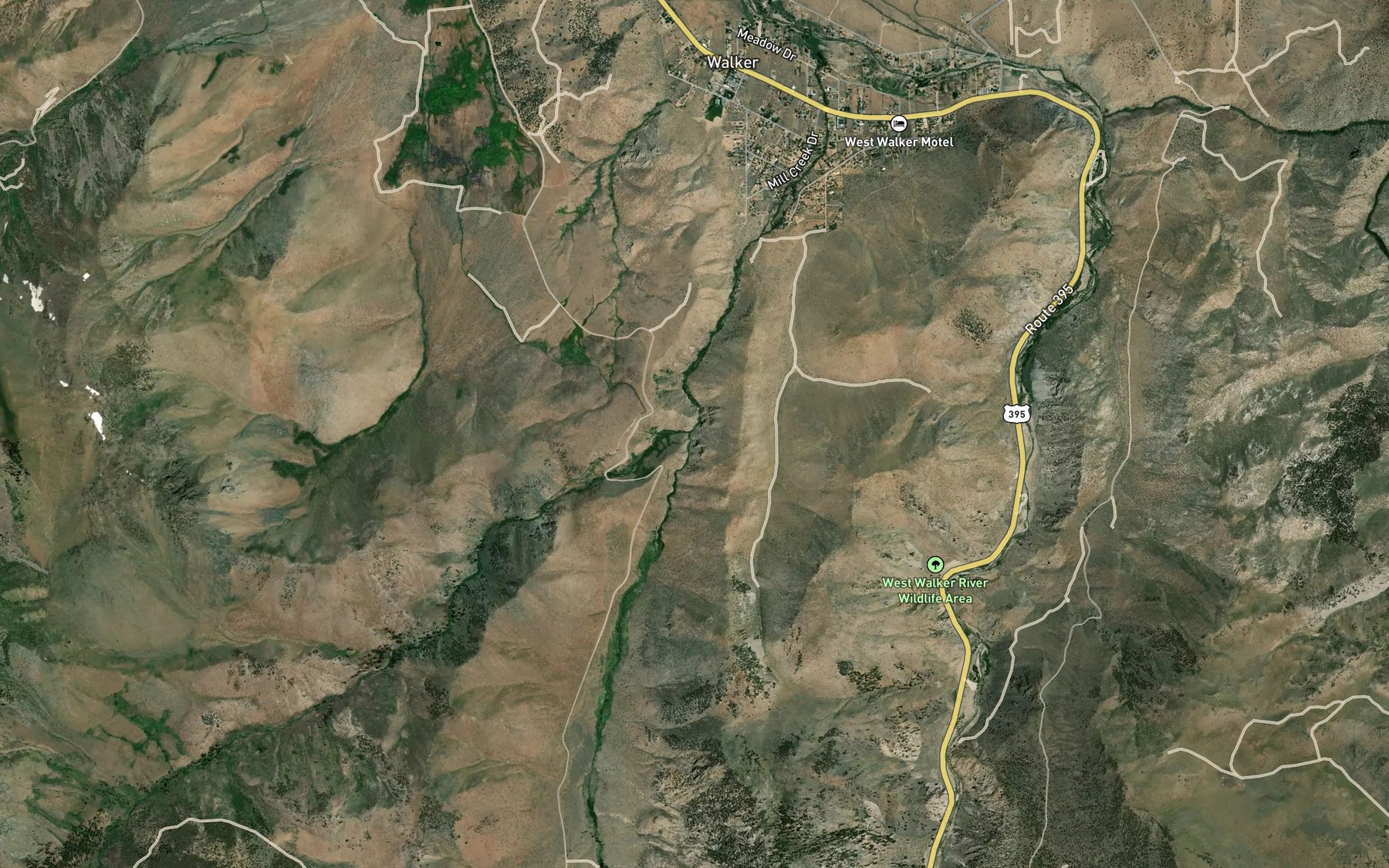 Satellite map of the Lost Cannon Creek