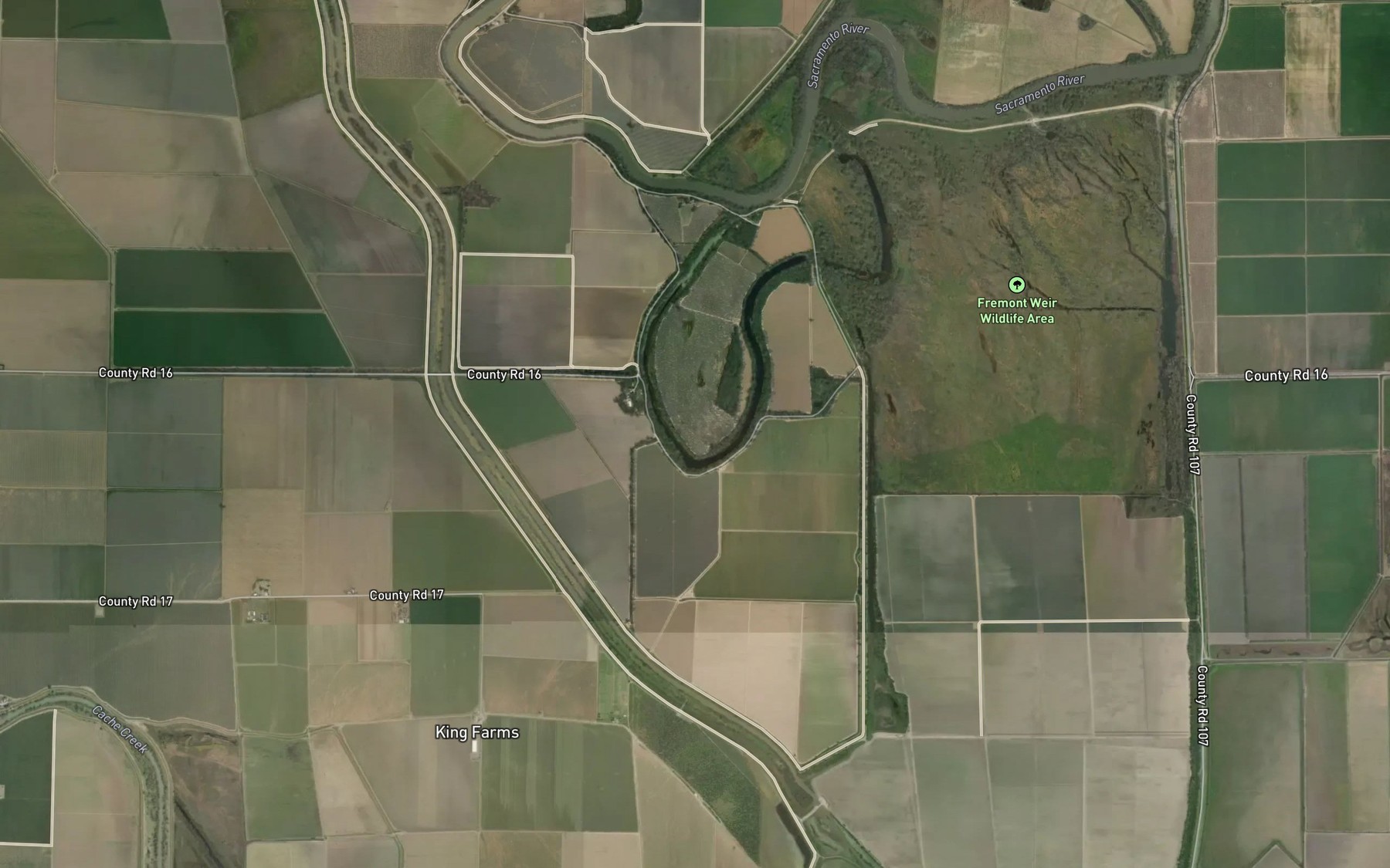 Satellite map of the Grays Bend