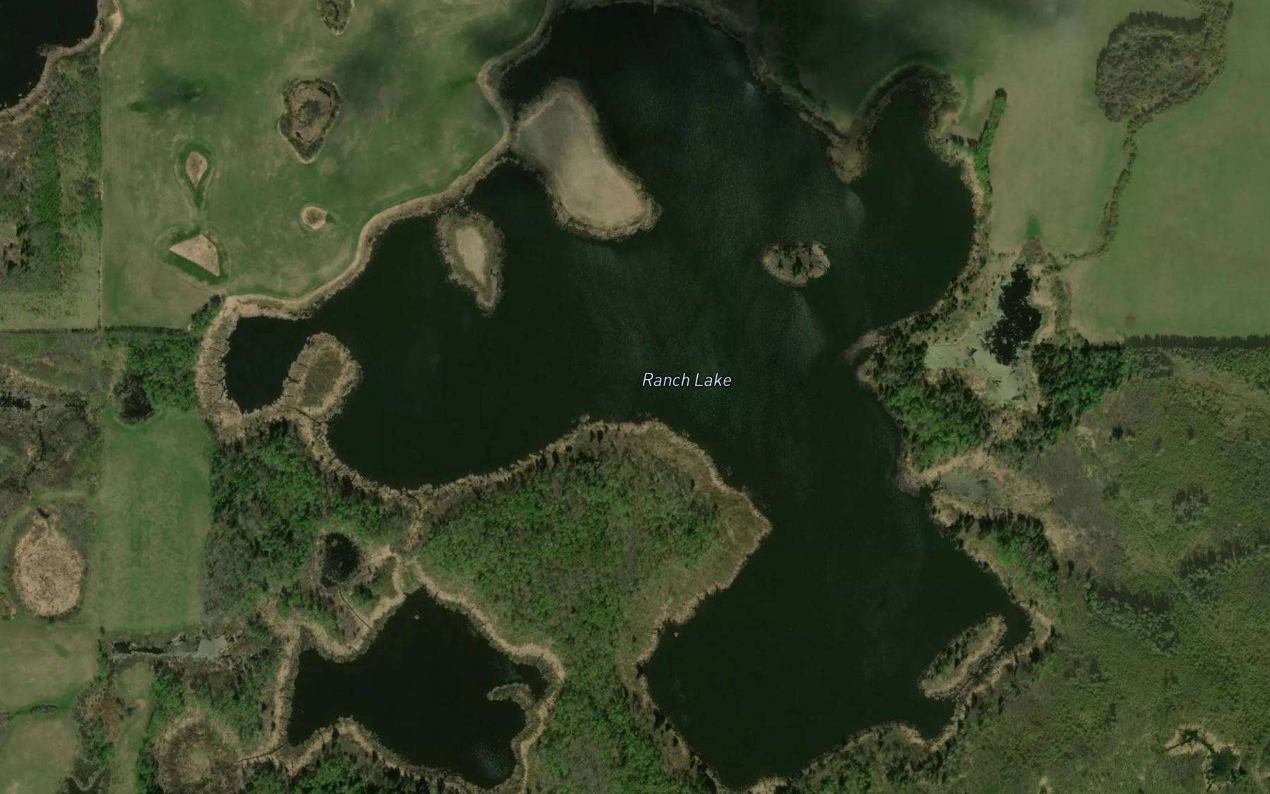 Satellite map of the Ranch Lake