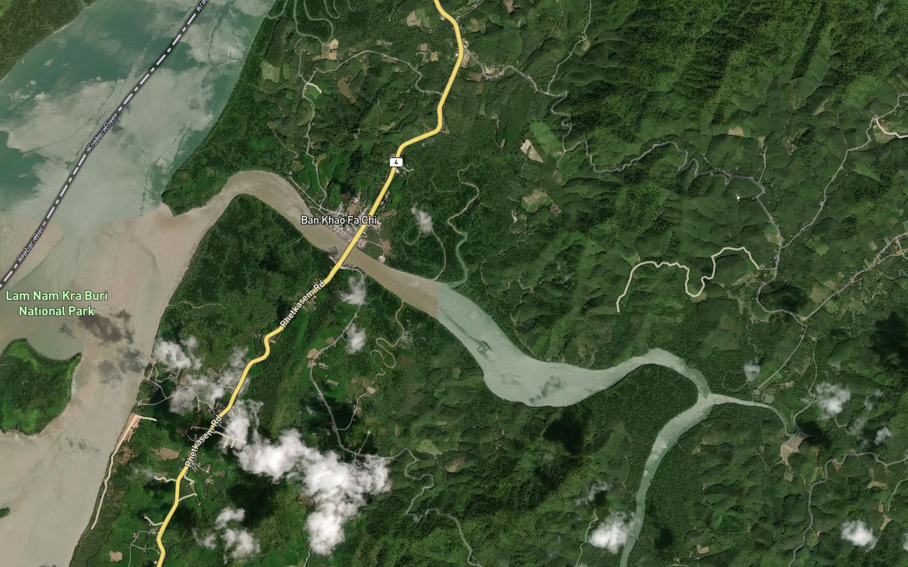 Satellite map of the Khlong Bang Nam Khem Bon