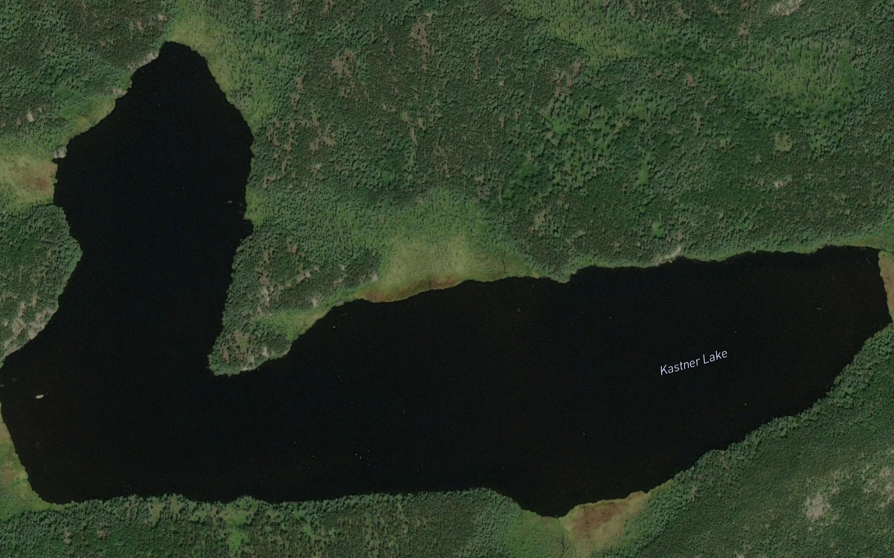 Satellite map of the Kastner Lake