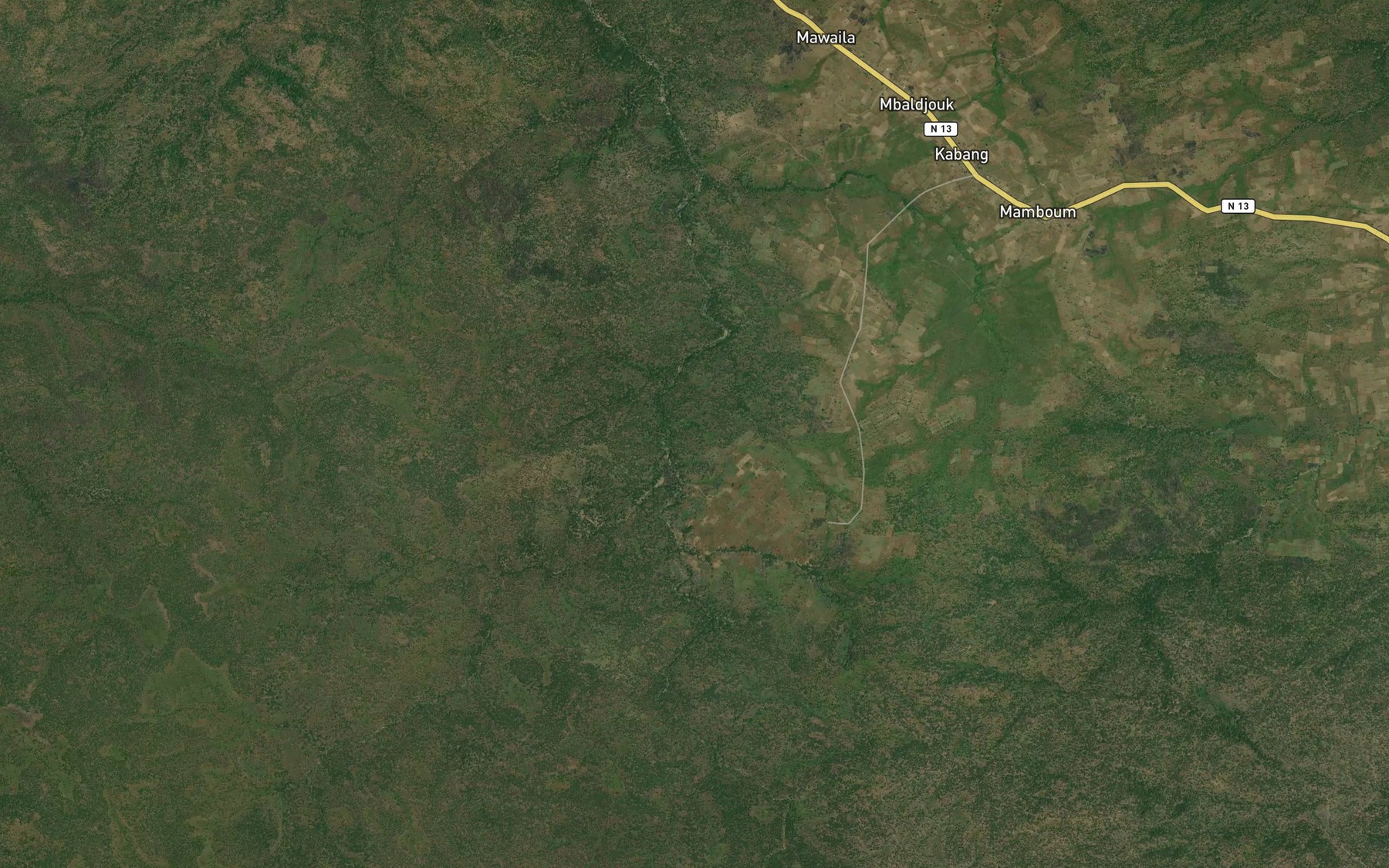 Satellite map of the Mayo Tapare