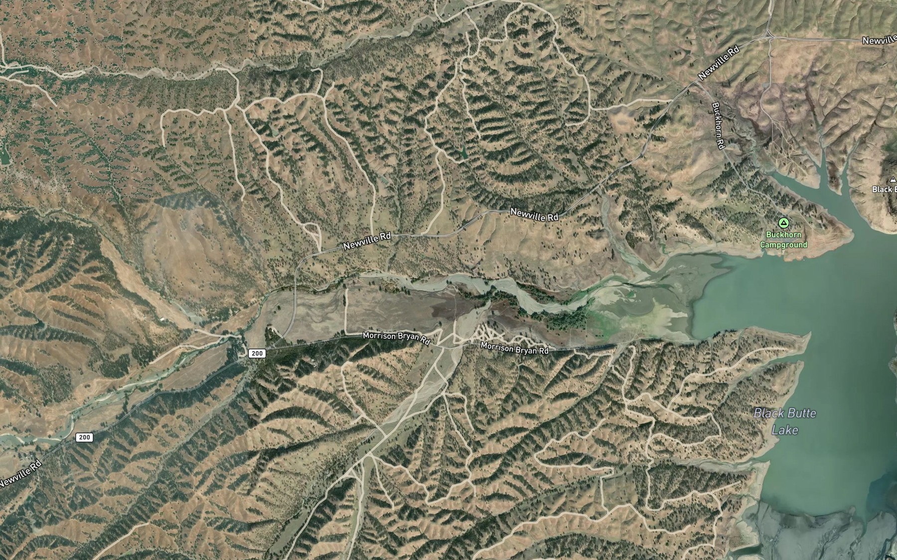 Satellite map of the North Fork Stony Creek