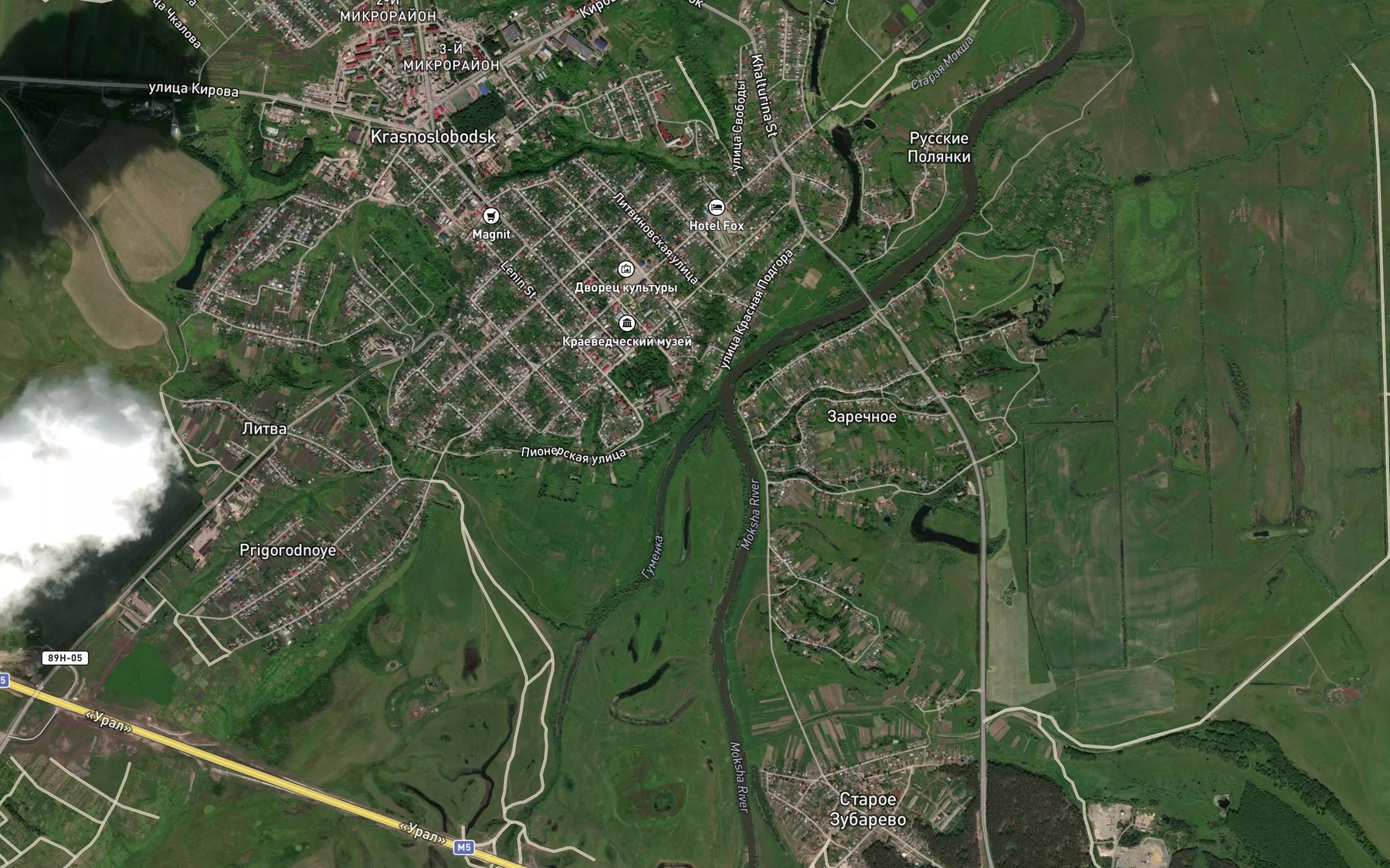 Satellite map of the Gumenka