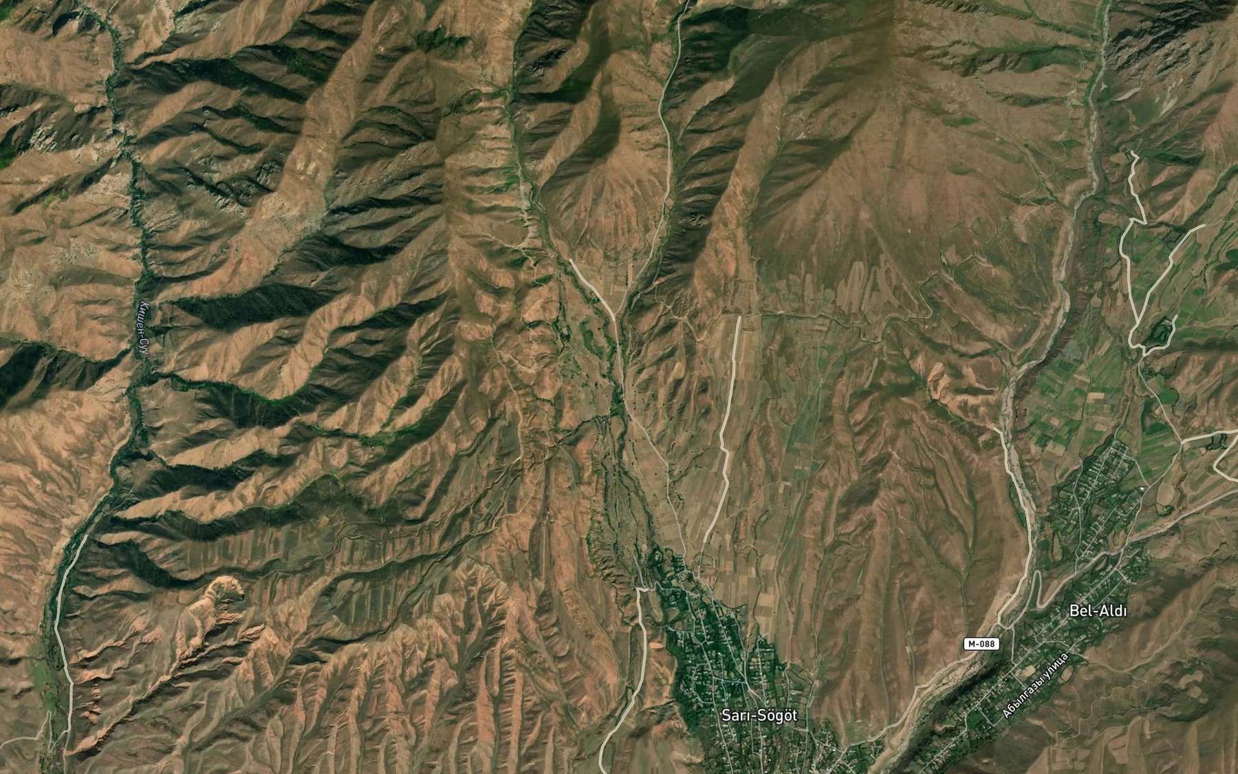 Satellite map of the Sary-Seget
