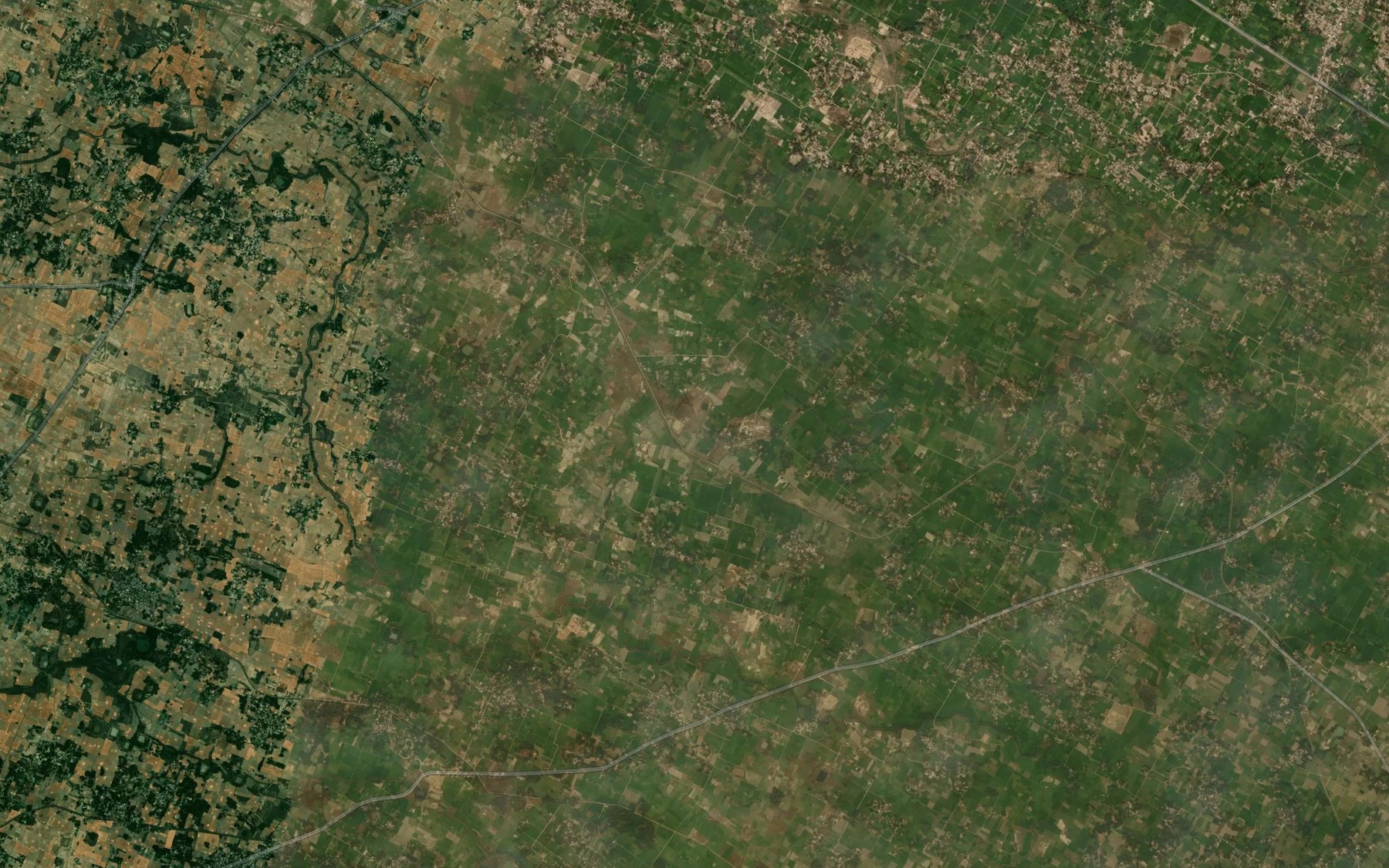 Satellite map of the Dharauli Distributary
