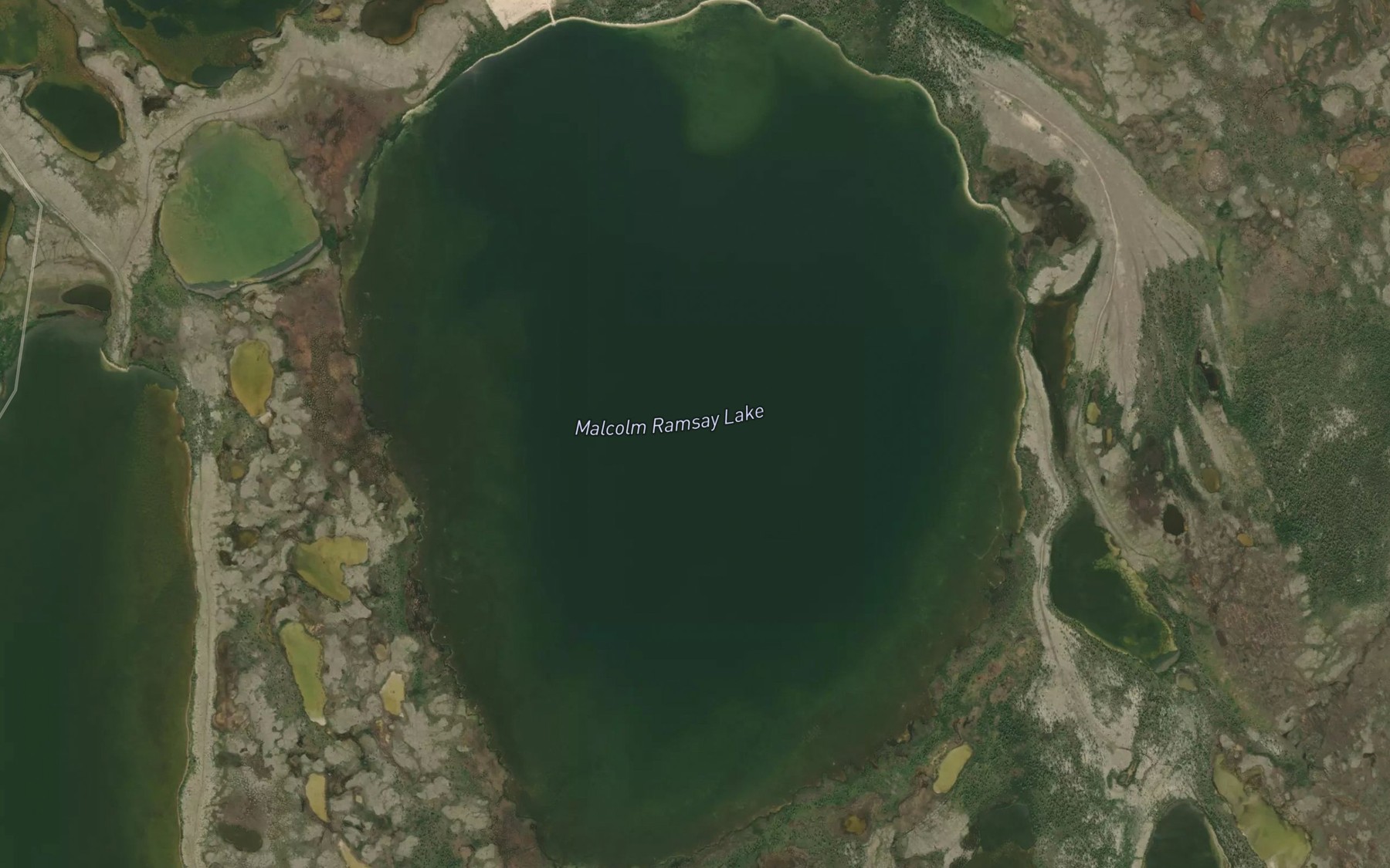 Satellite map of the Malcolm Ramsay Lake
