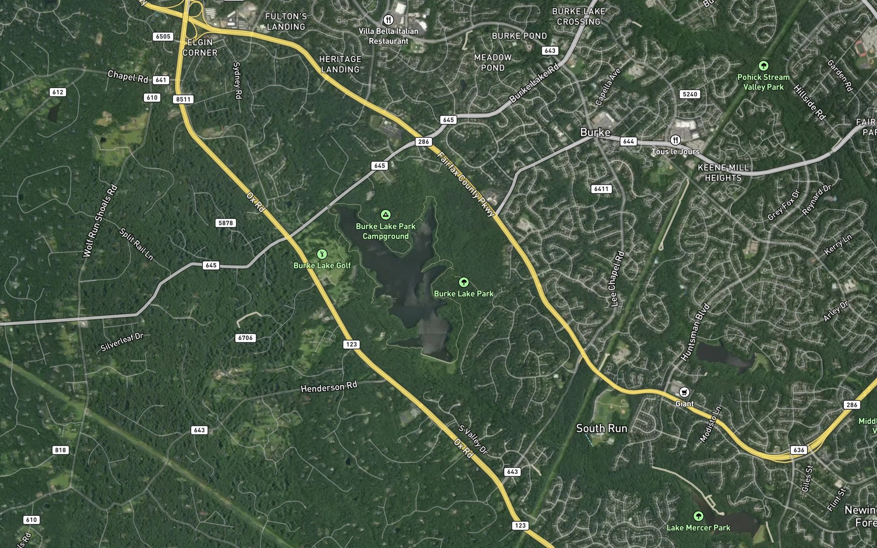 Satellite map of the Spot 9