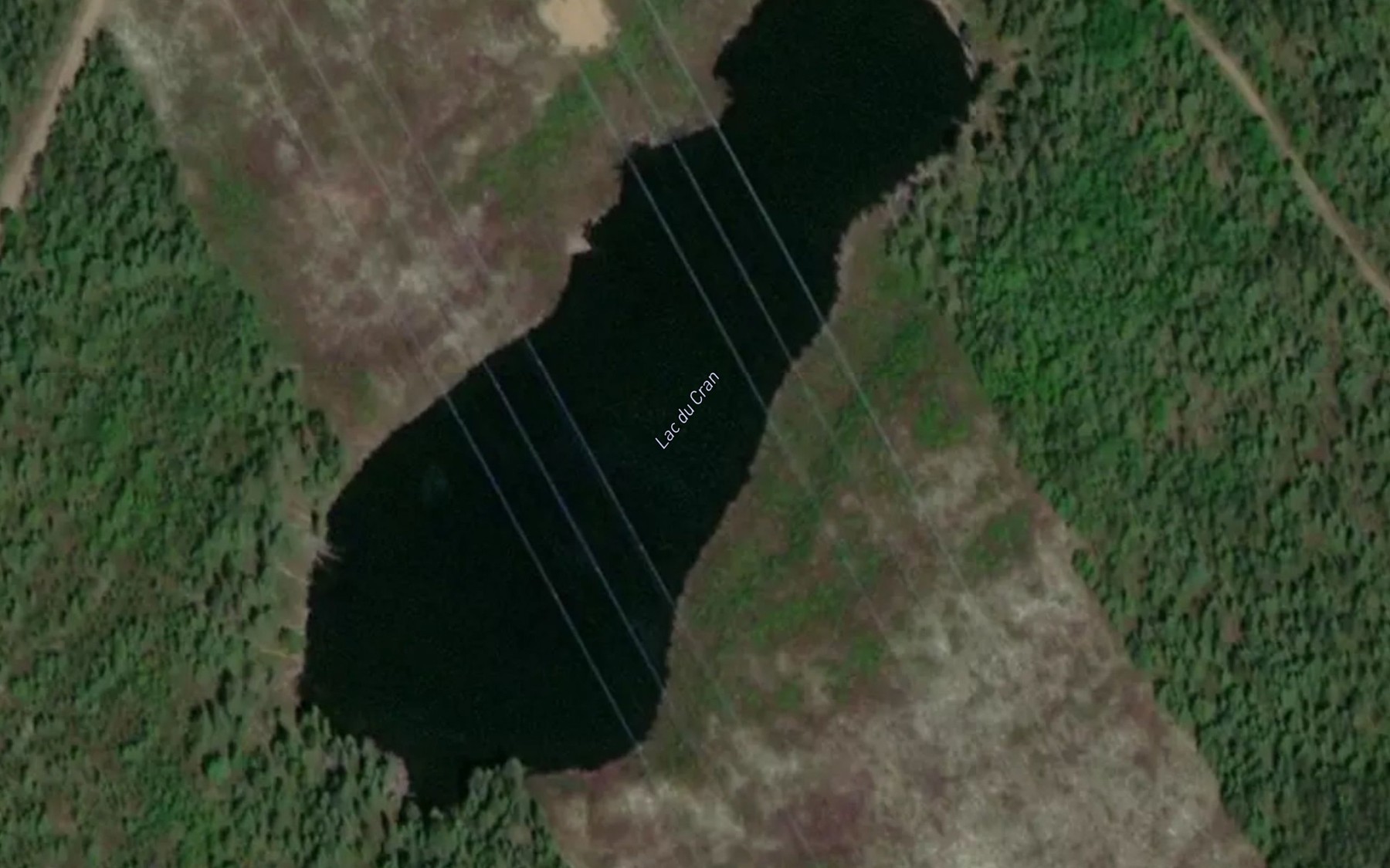 Satellite map of the Lac du Cran