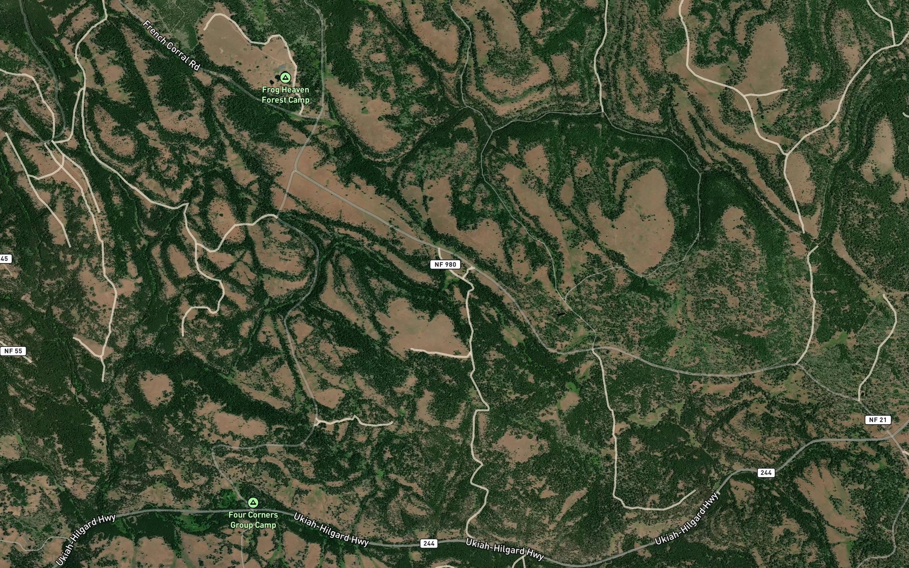 Satellite map of the Red Fir Spring