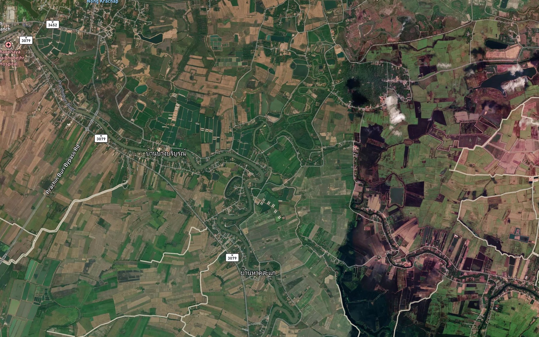 Satellite map of the Khlong Tha Hae