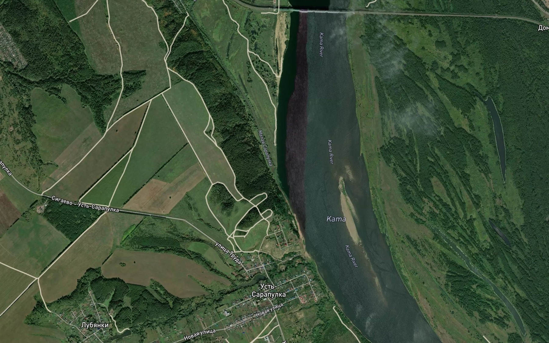 Satellite map of the Malaya Sarapulka