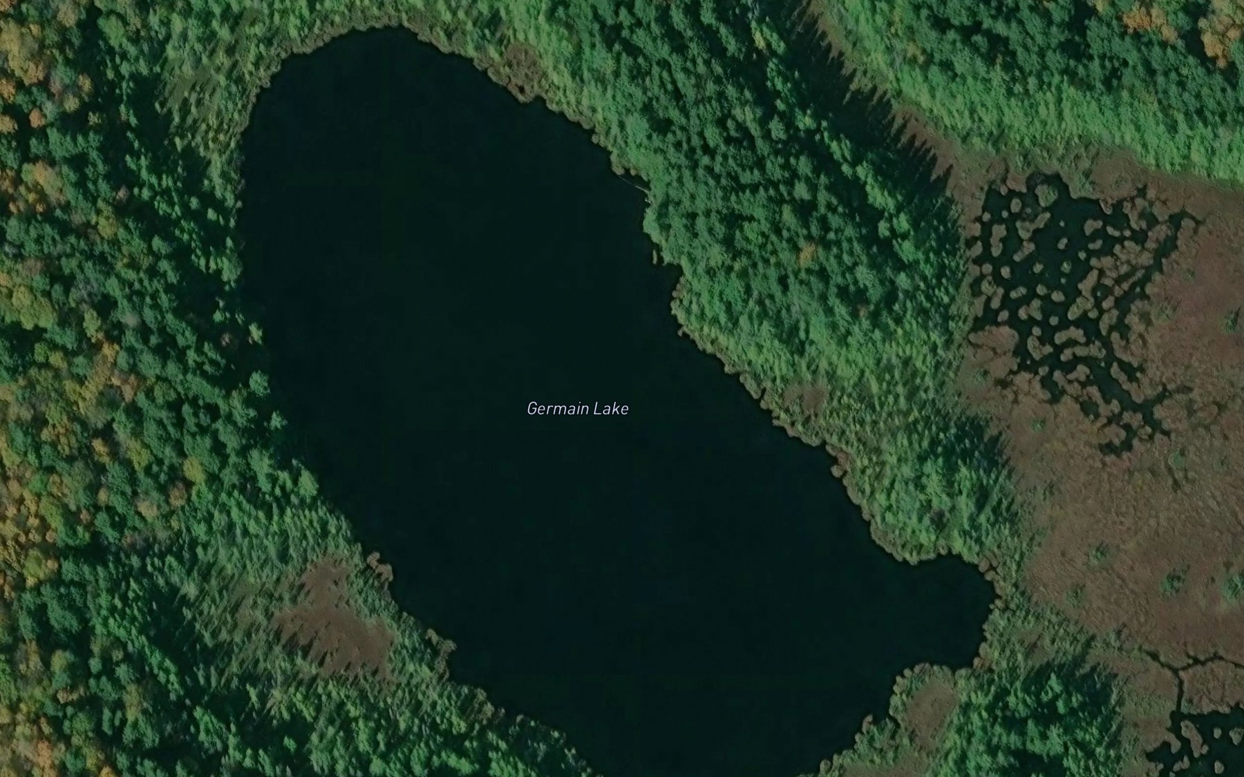 Satellite map of the Germain Lake