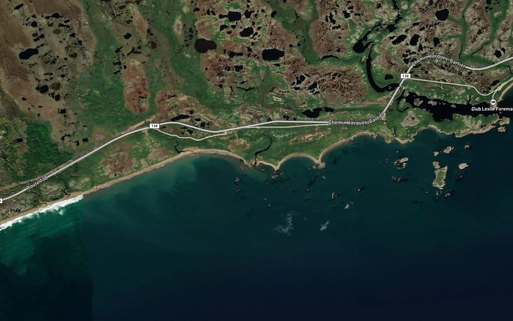 Satellite map of the Riviere a Sam