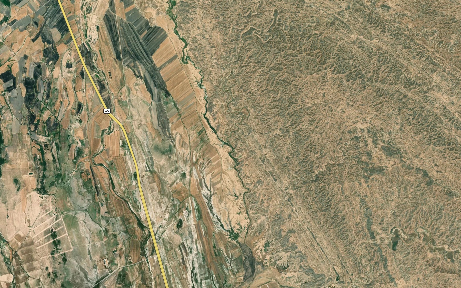 Satellite map of the Ab-e Rezak