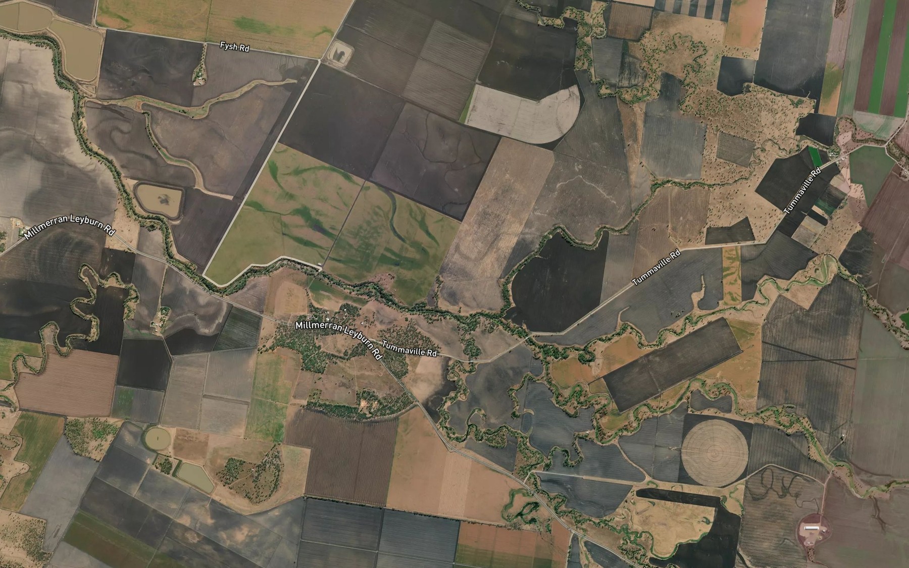 Satellite map of the Canal Creek