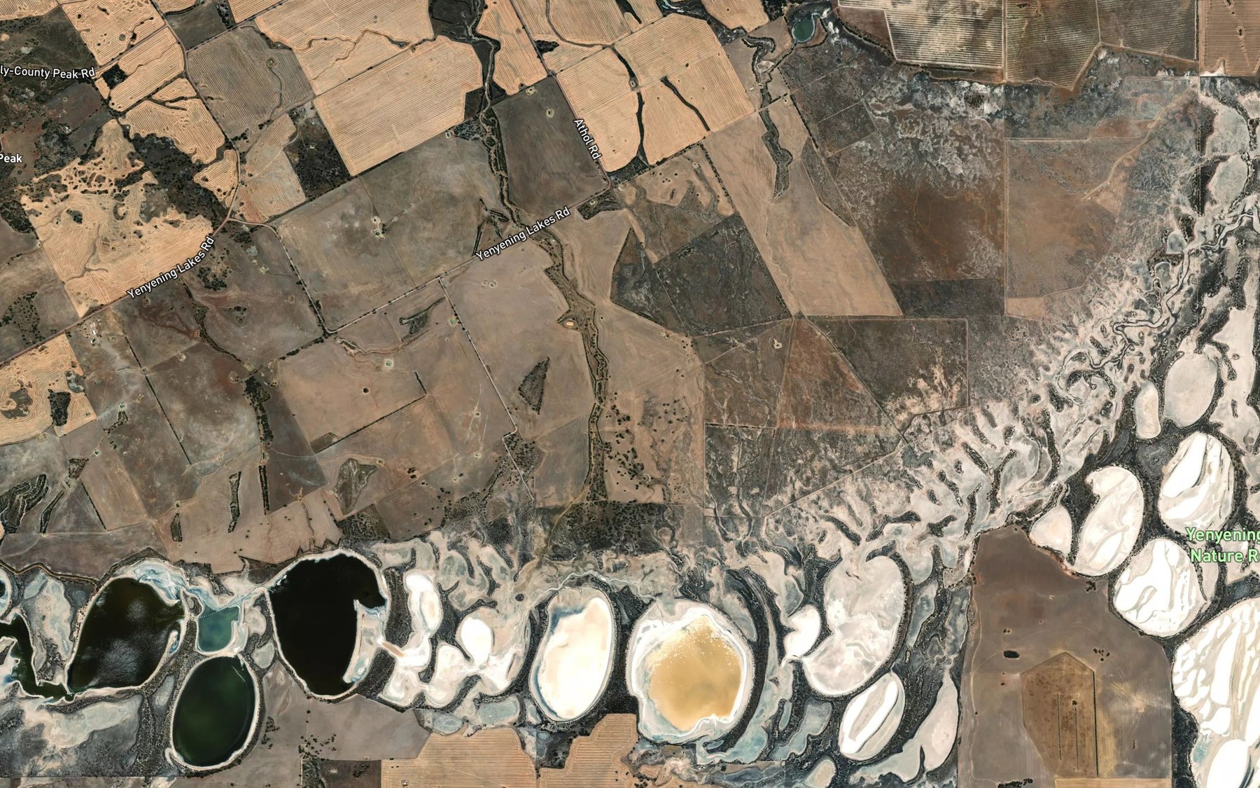 Satellite map of the Morbining Gully