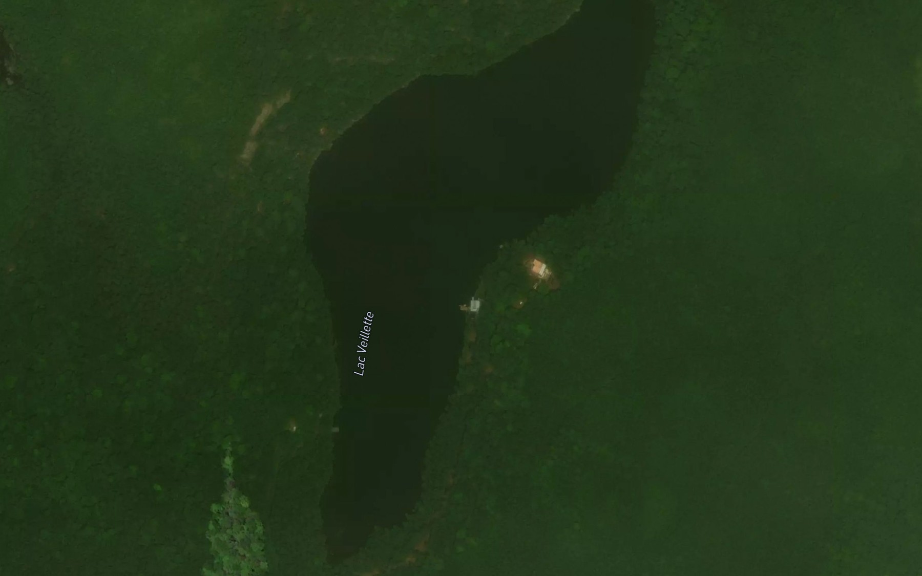 Satellite map of the Lac Veillette